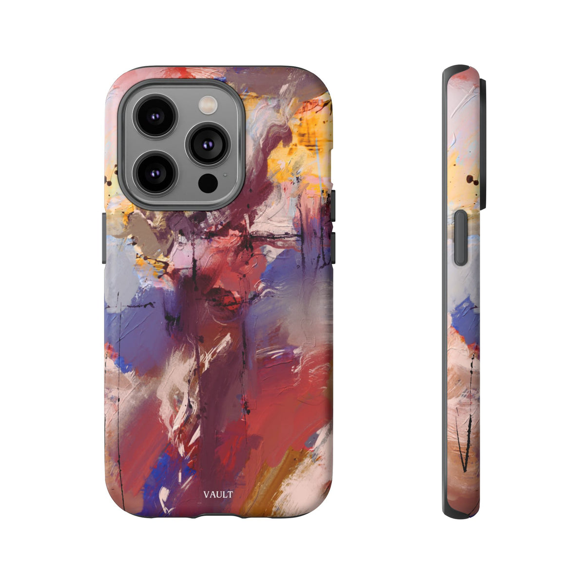 Abstract Brushstroke Tough Phone Case — Colorful Protective iPhone Cover