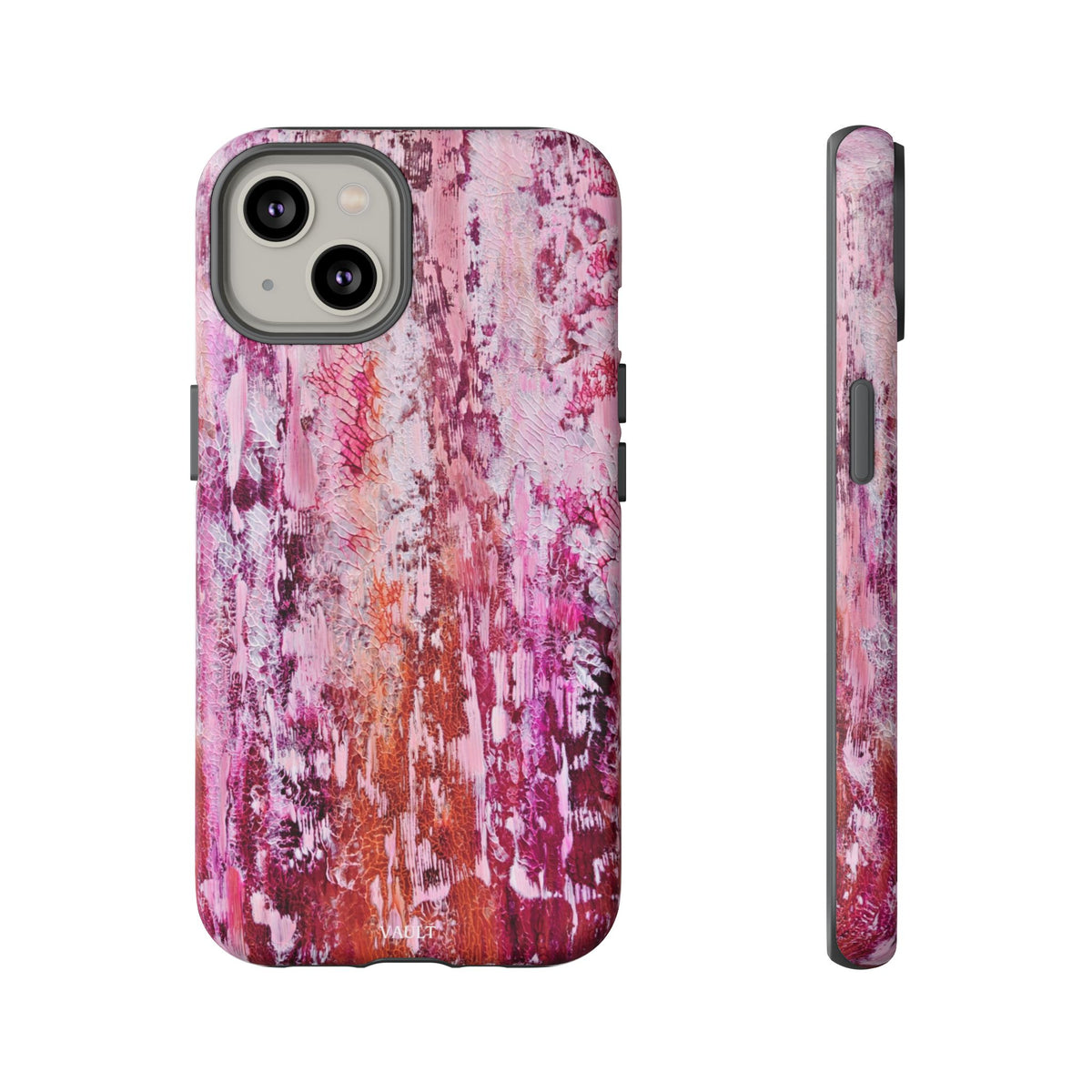 Pink Abstract Art Tough Phone Case — Protective Artistic Phone Cover