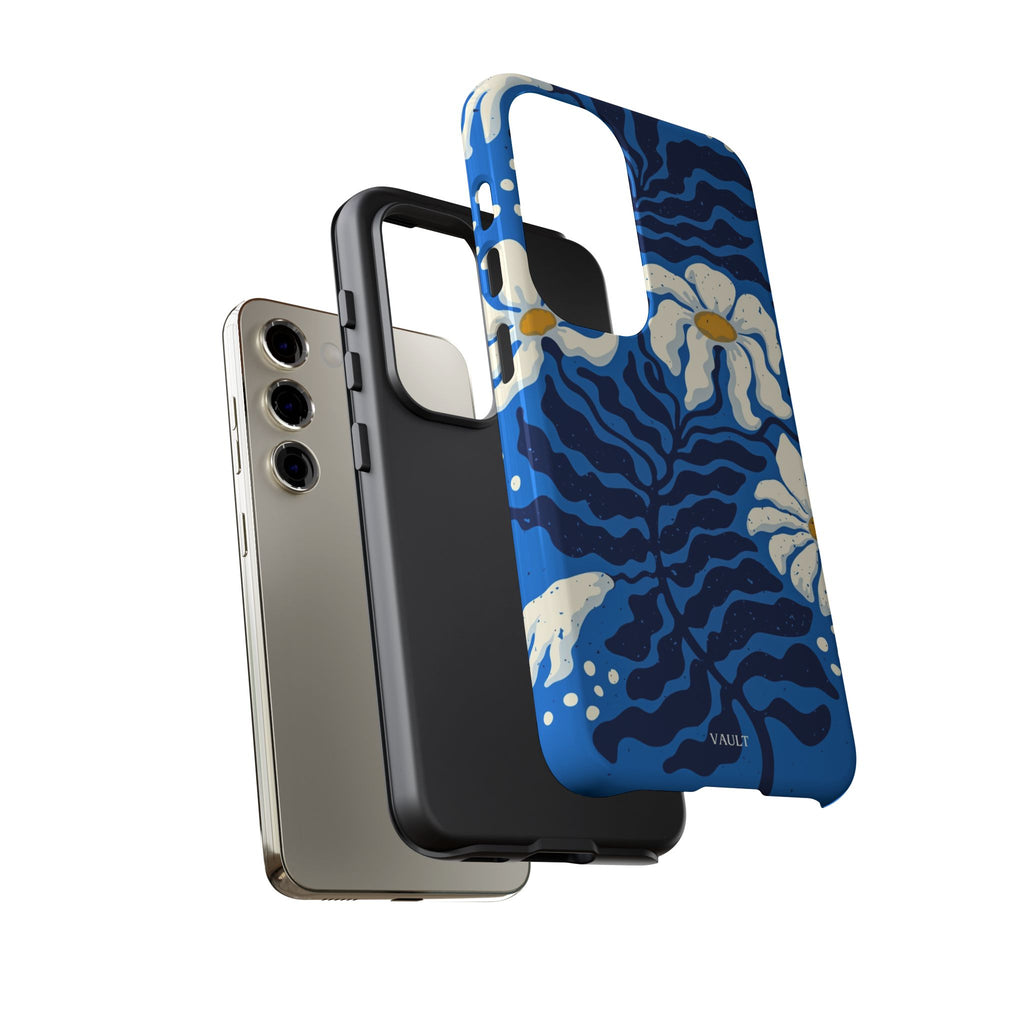 Blue Daisy Tough Phone Case — Floral Protective Phone Cover