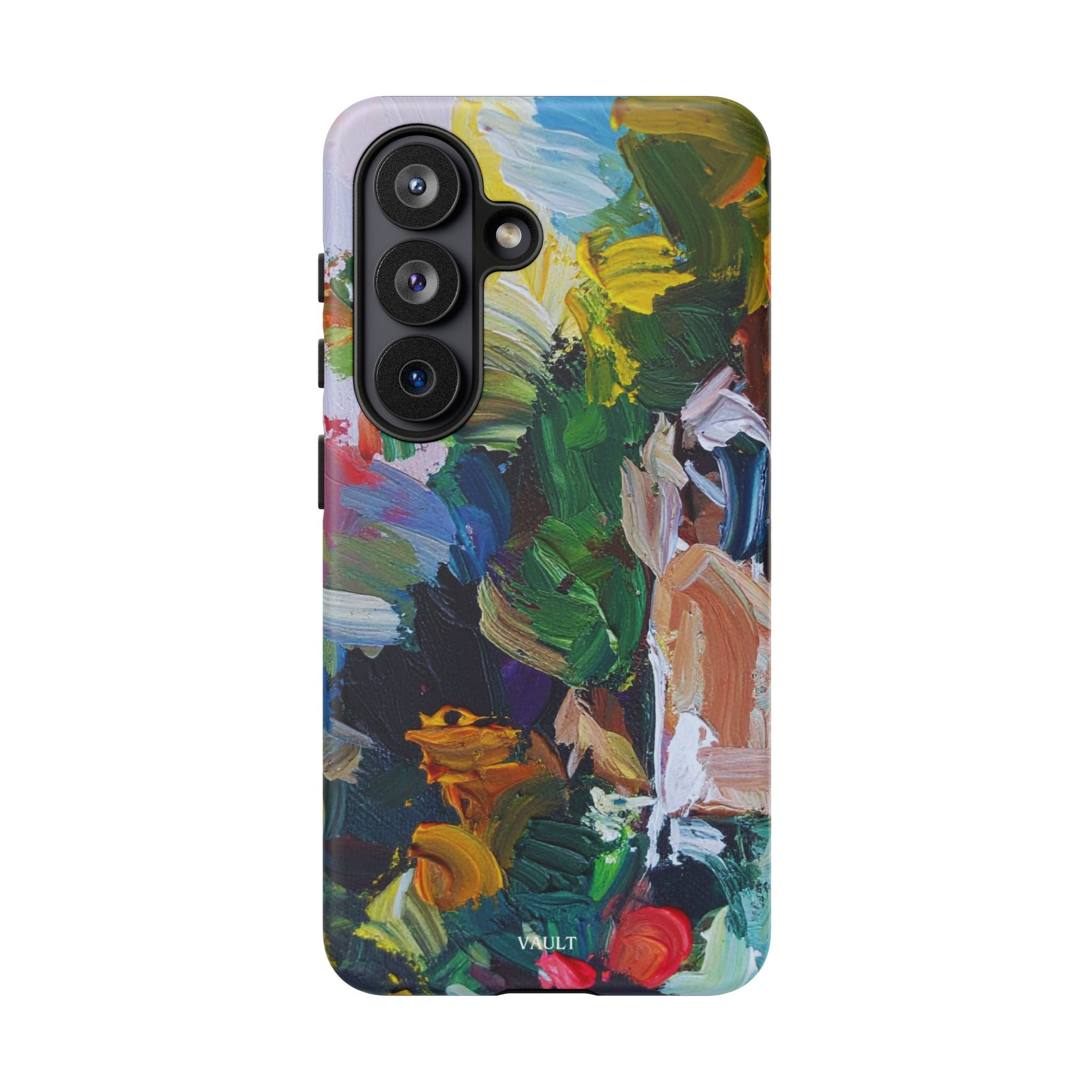 Abstract Paint Brushstroke Phone Case — Colorful Artistic Tough Case