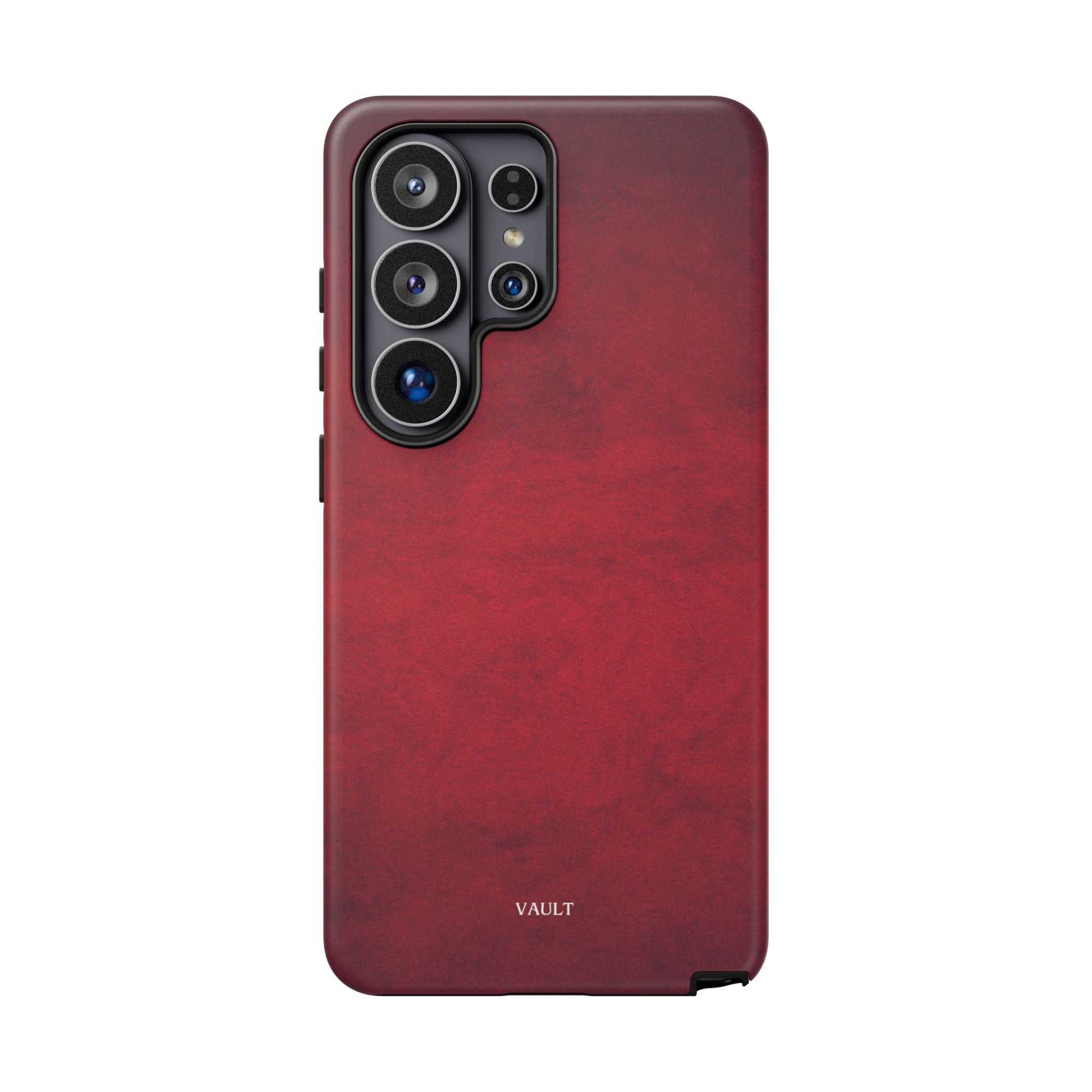 Red Leather Texture Phone Case Impact-Resistant Case