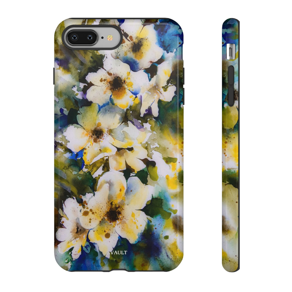 Floral Watercolor Tough Case – Yellow White Blossom Phone Cover