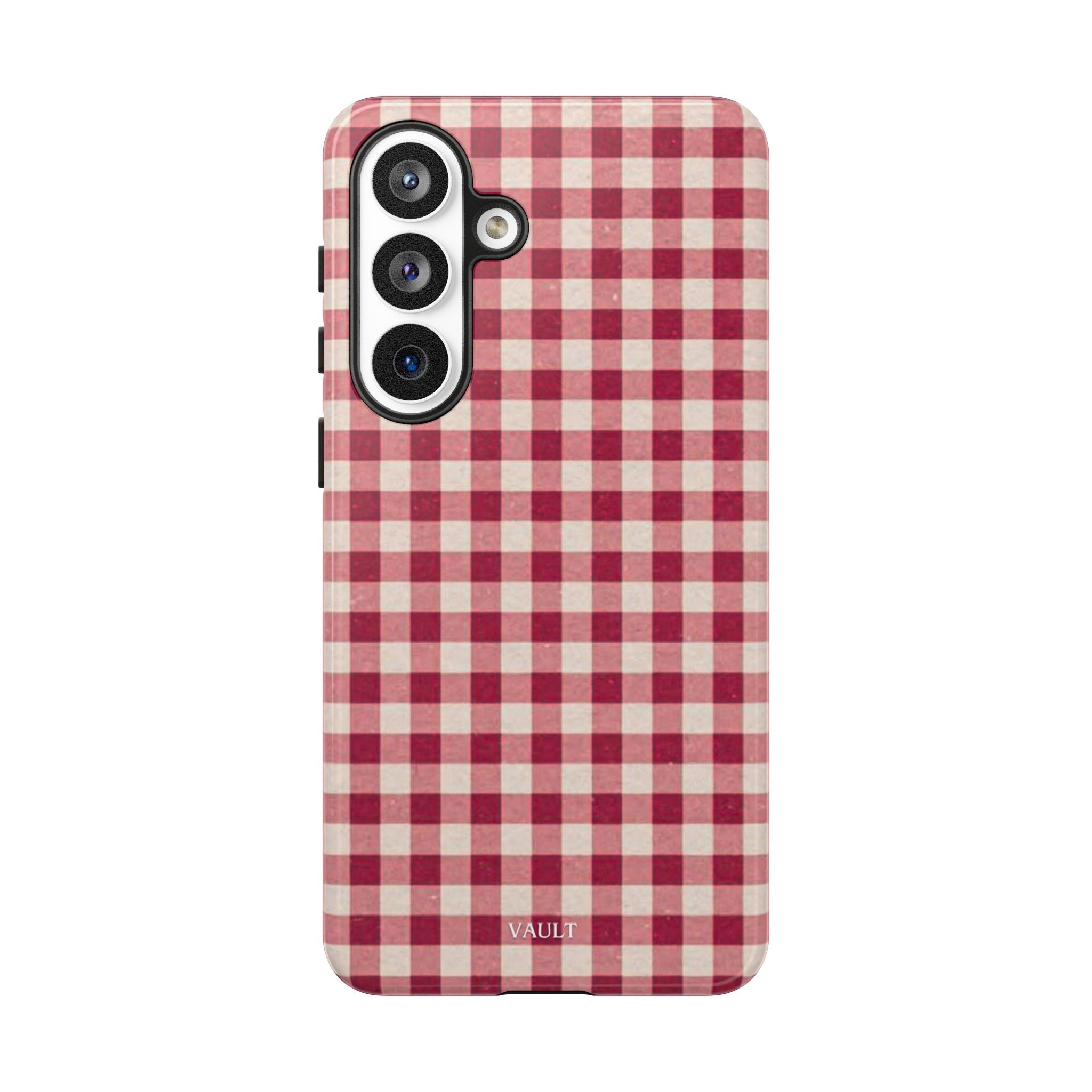 Gingham Phone Case — Red Plaid Tough Case