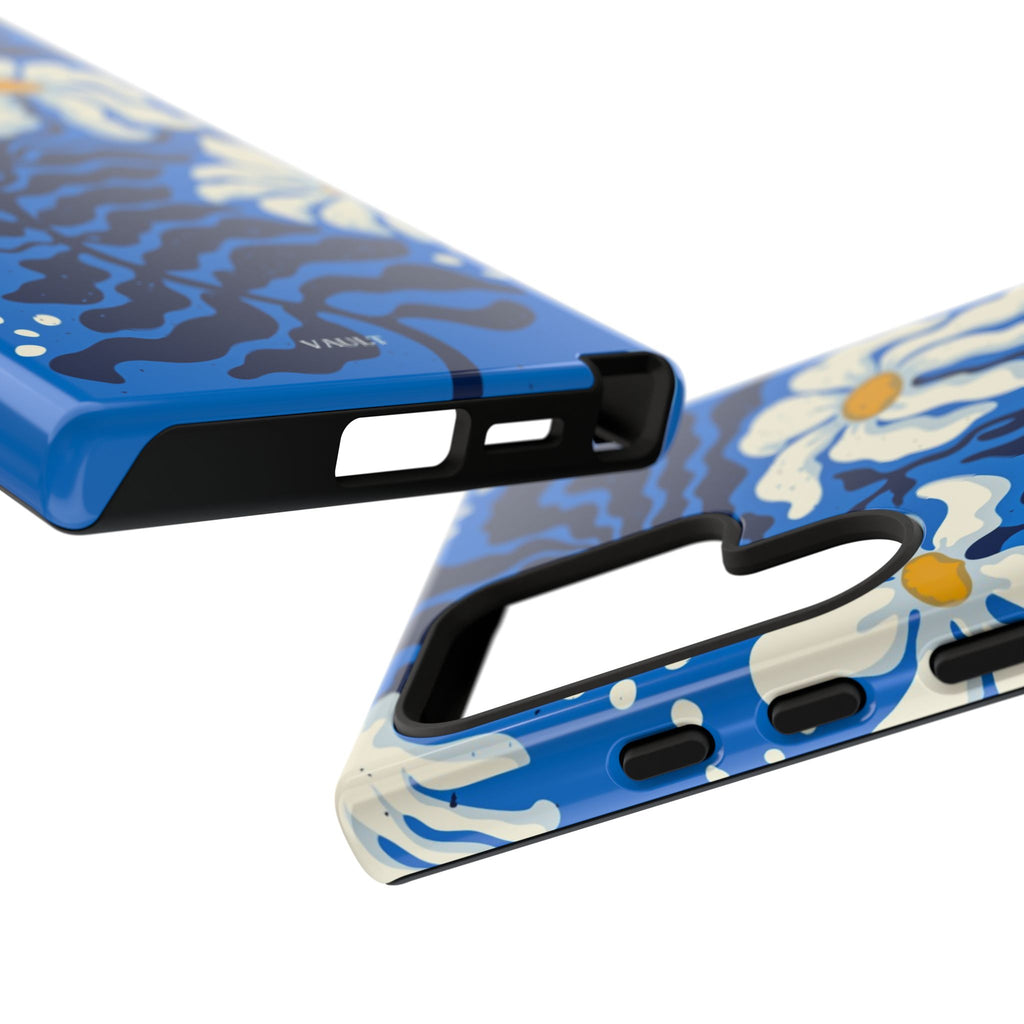 Blue Daisy Tough Phone Case — Floral Protective Phone Cover