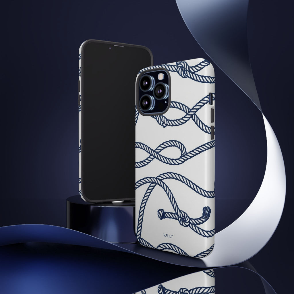 Nautical Rope Tough Case — Protective Phone Cover with Navy Knot Design