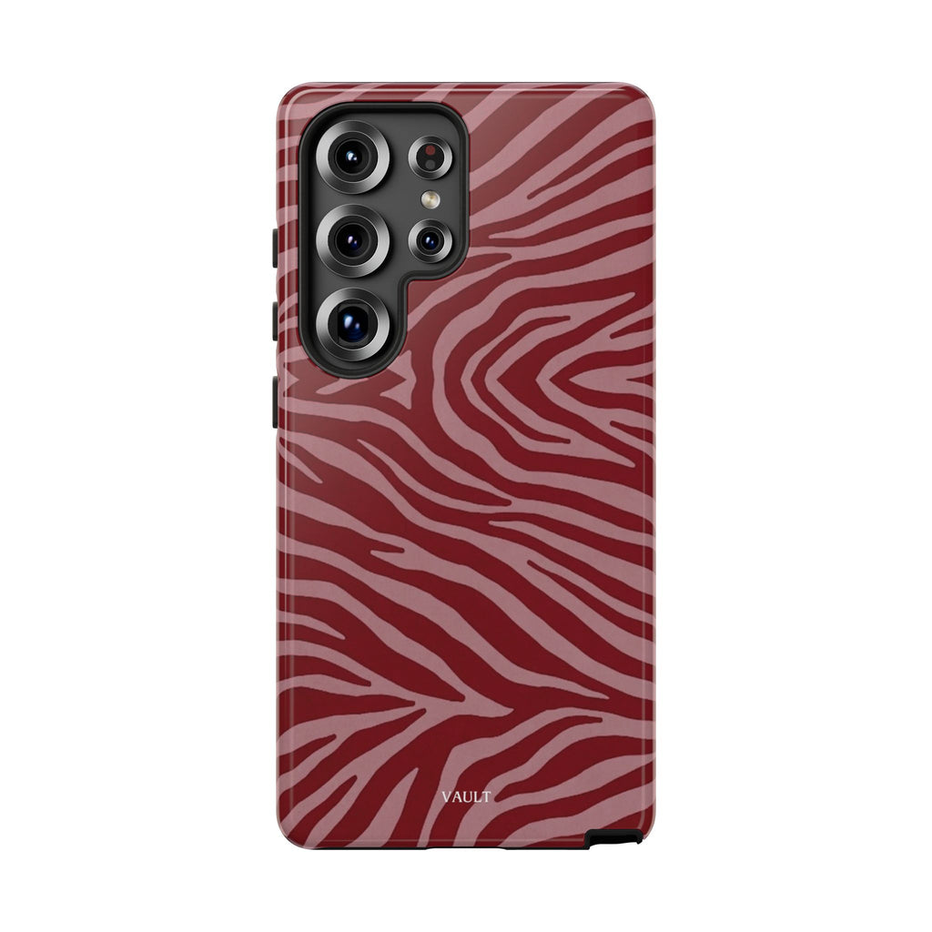 Red Zebra Print Tough Phone Case