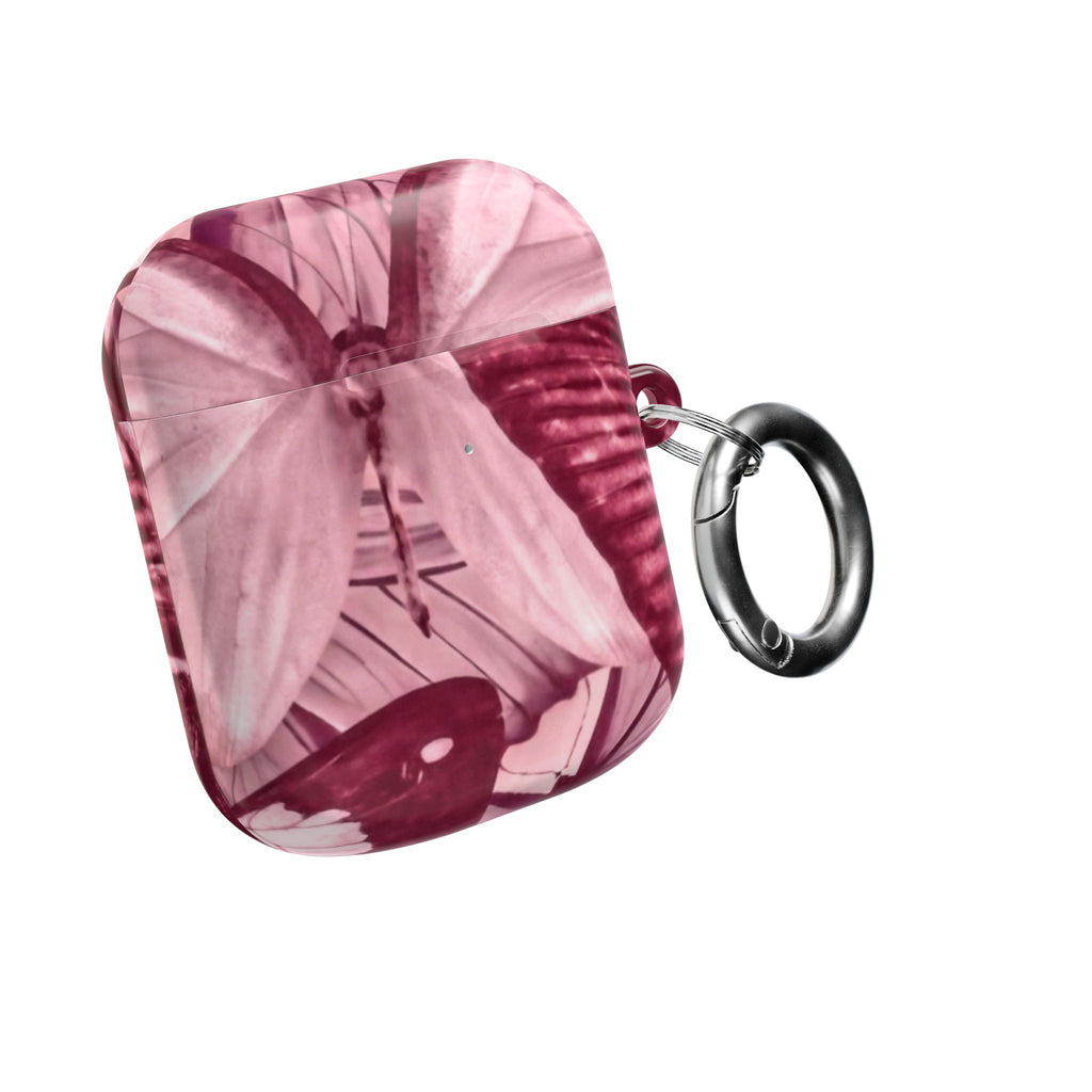 Floral Parasol AirPod Case — Vintage Pink Umbrella Design