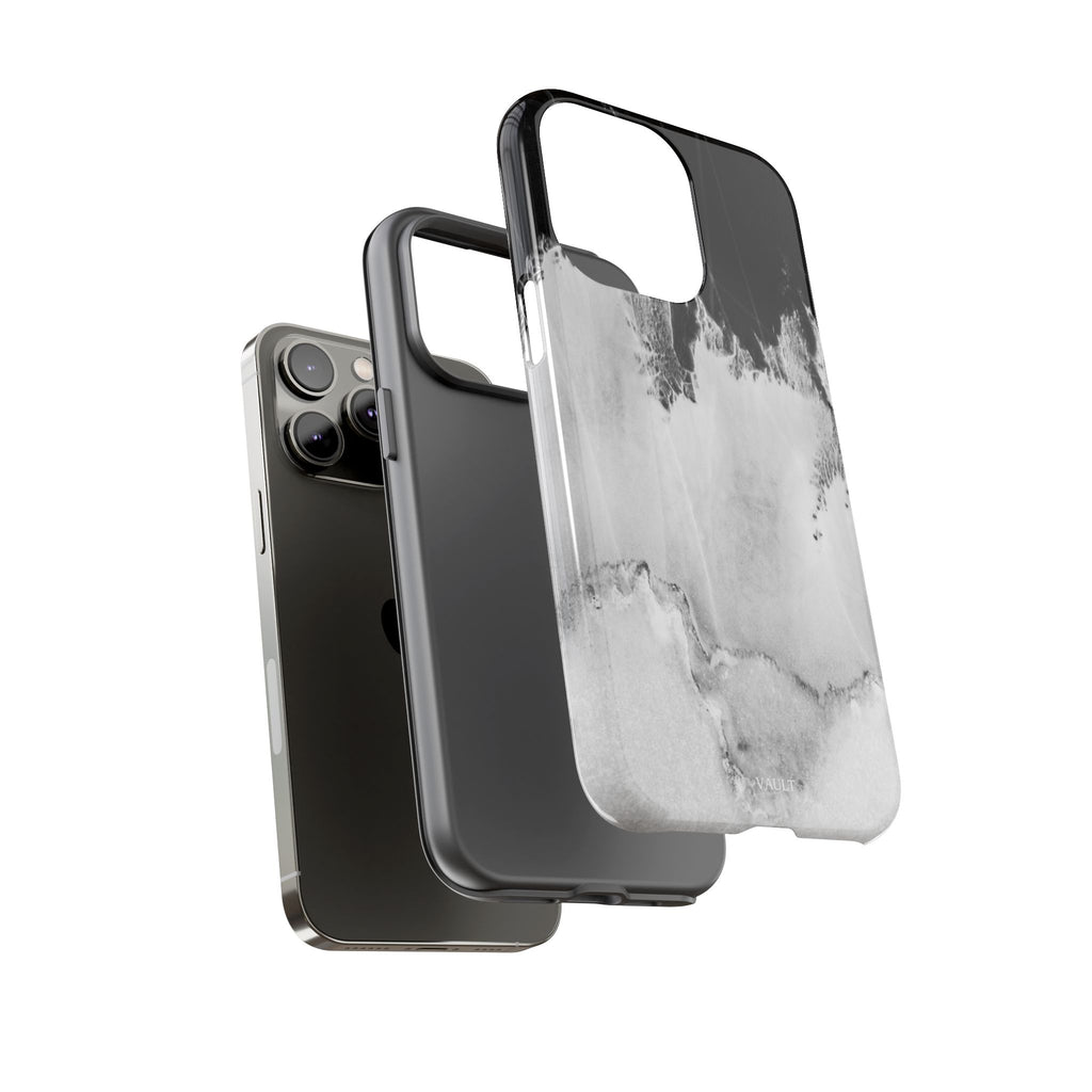 Marble Ink Tough Case — Black & White Abstract Phone Cover