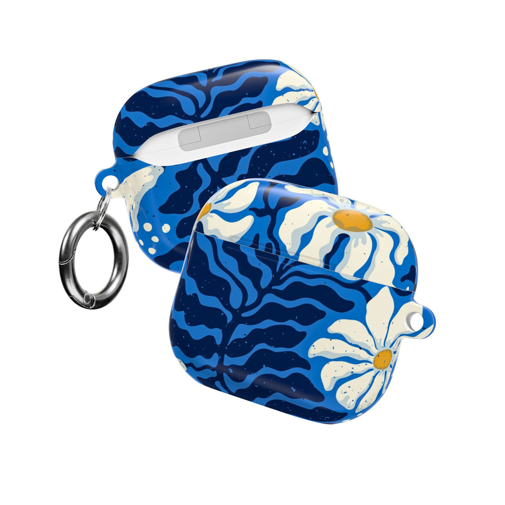 Blue Floral Daisy AirPod Case