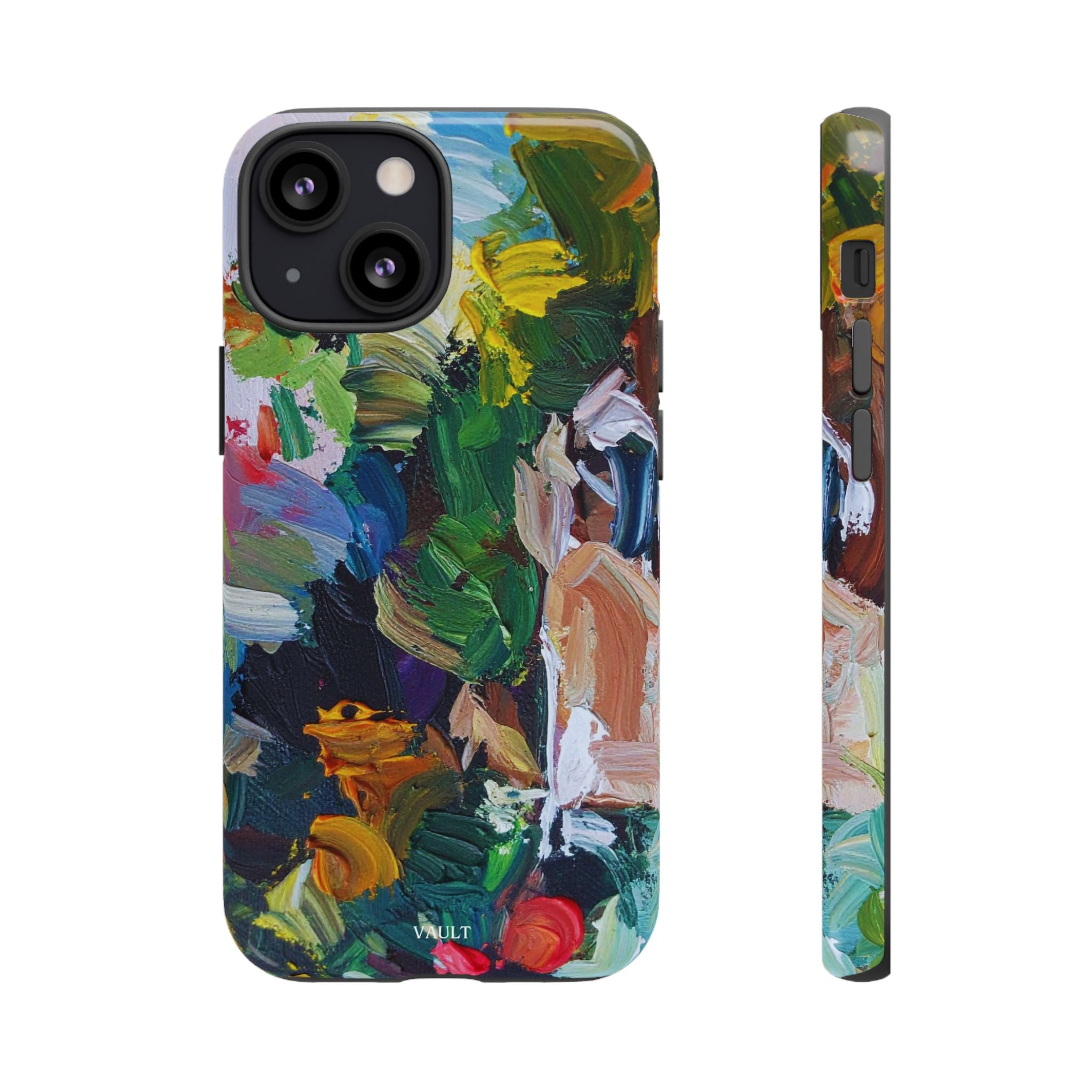 Abstract Paint Brushstroke Phone Case — Colorful Artistic Tough Case