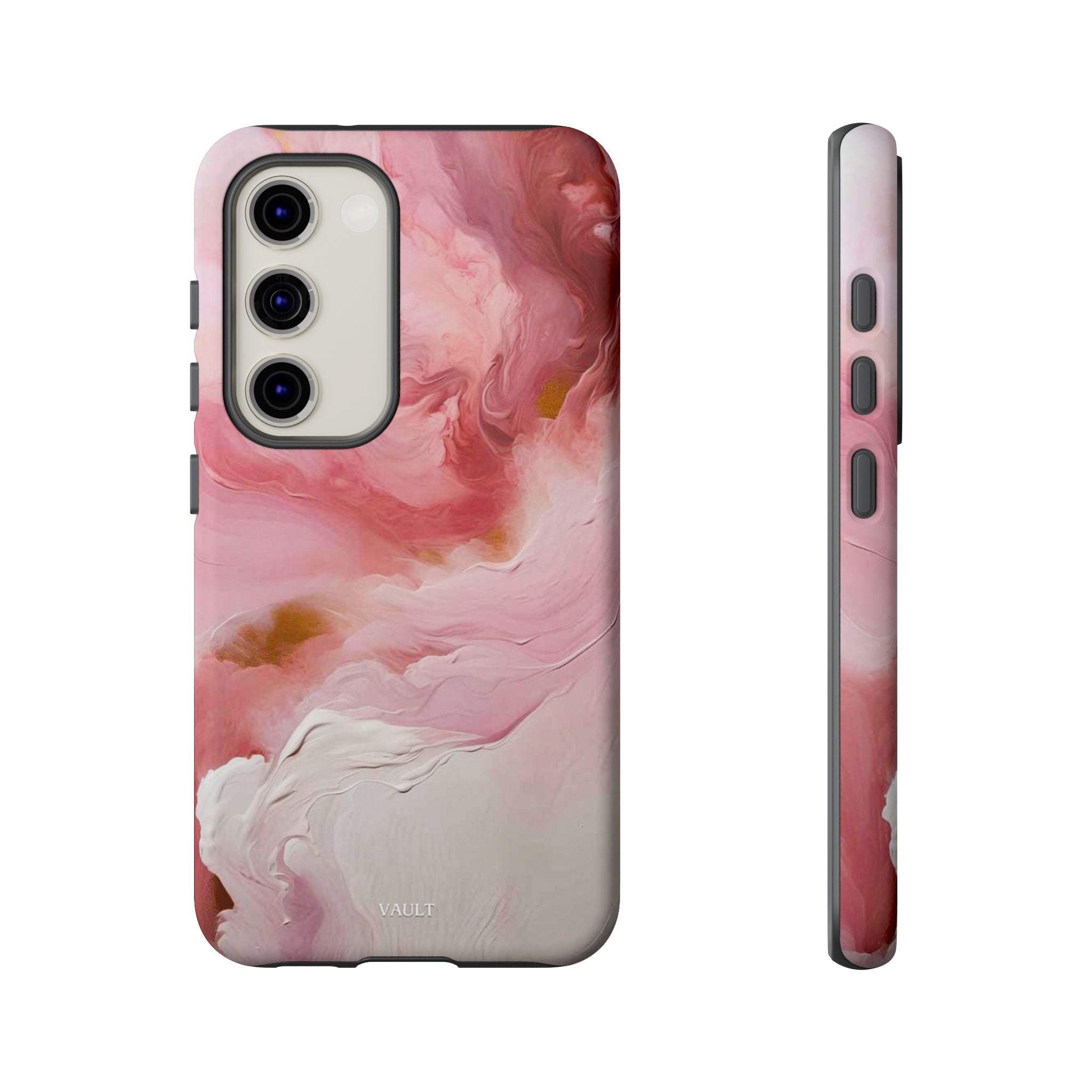 Pink Marble Tough Phone Case — Protective Artistic Phone Cover