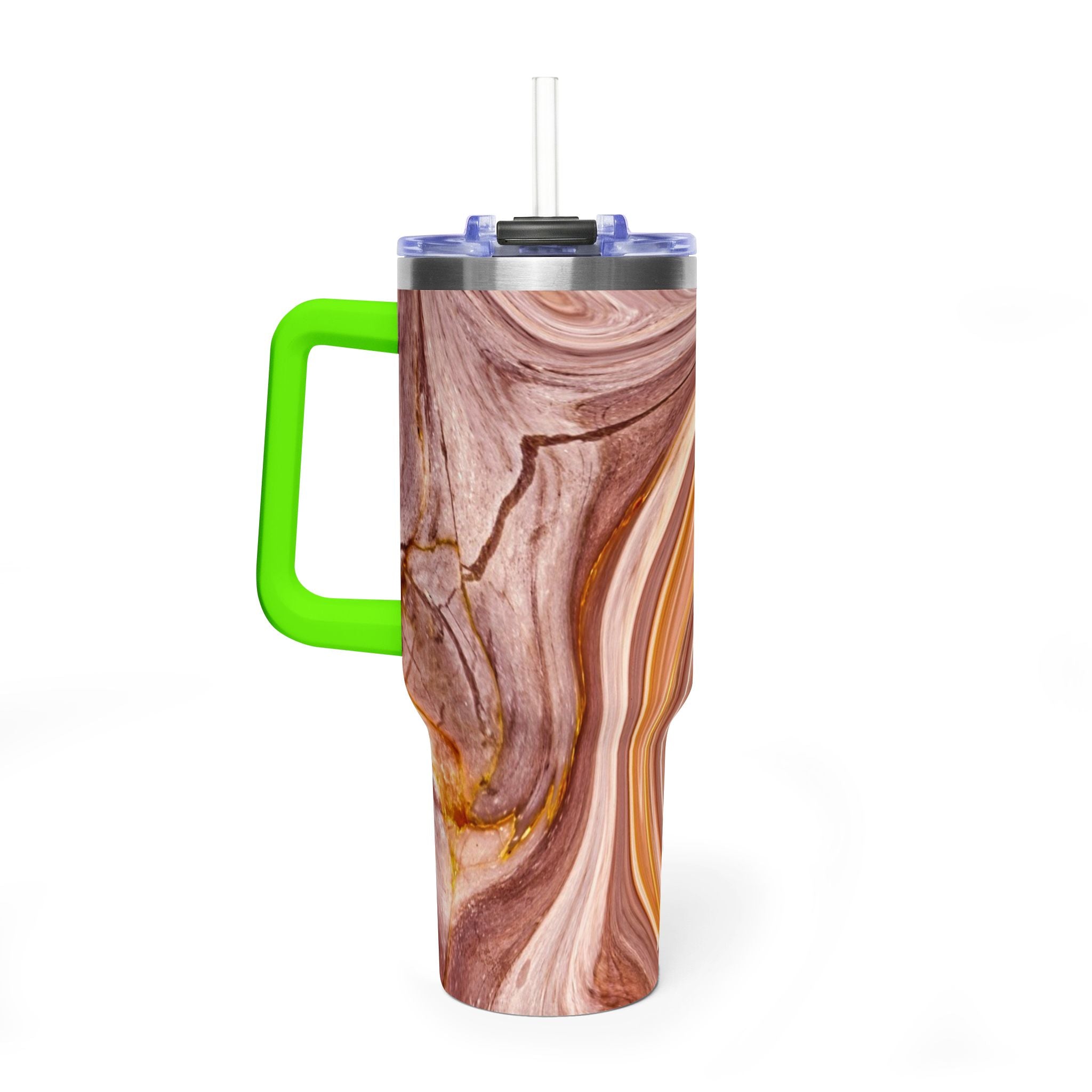 40oz Marble Swirl Thermal Tumbler - Insulated Travel Mug