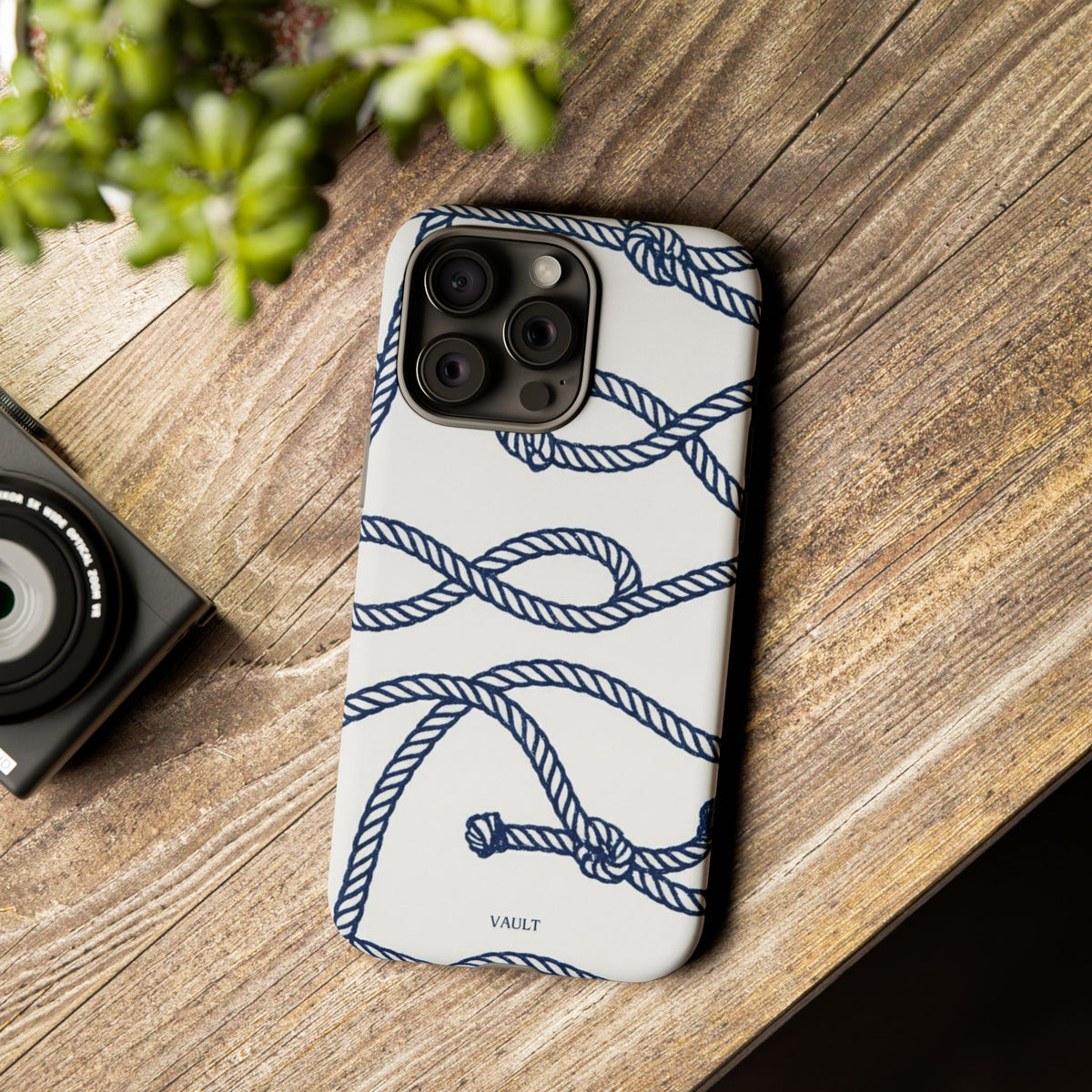 Nautical Rope Tough Case — Protective Phone Cover with Navy Knot Design