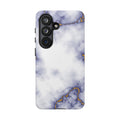 Purple Marble Tough Phone Case with Gold Veins