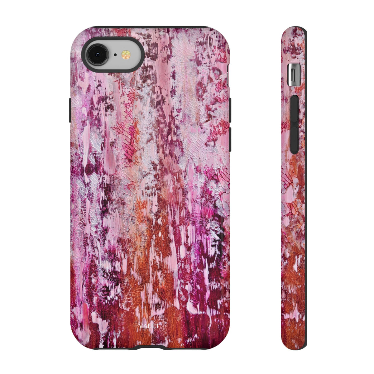 Pink Abstract Art Tough Phone Case — Protective Artistic Phone Cover