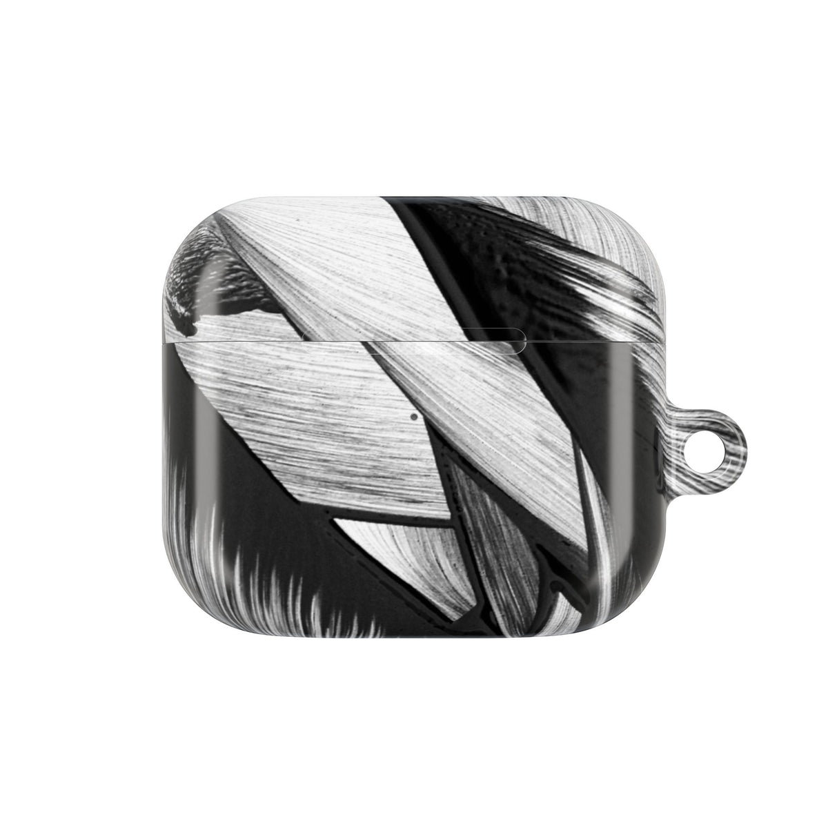 AirPod Case — Monochrome Tropical Leaf Protective Cover