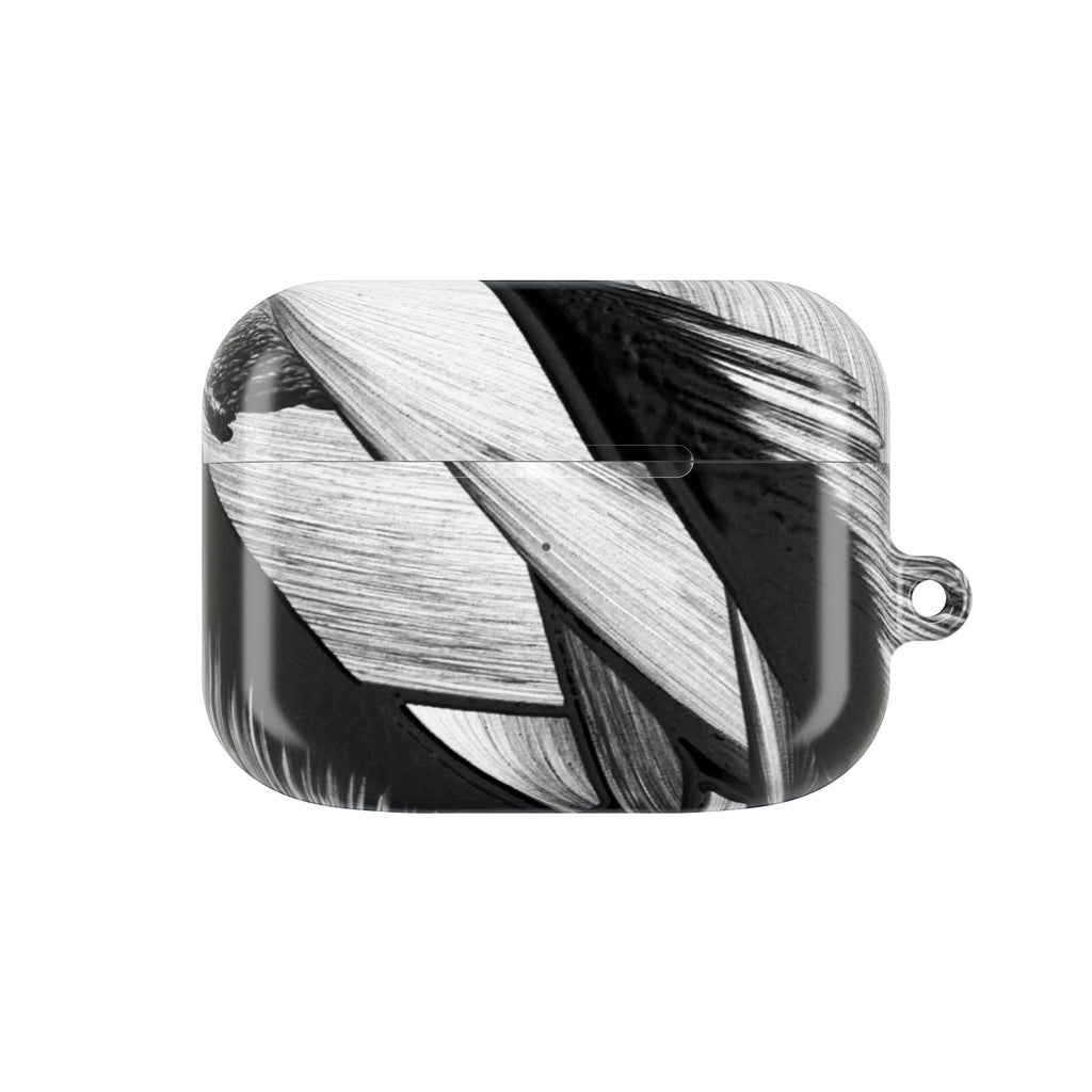 AirPod Case — Monochrome Tropical Leaf Protective Cover