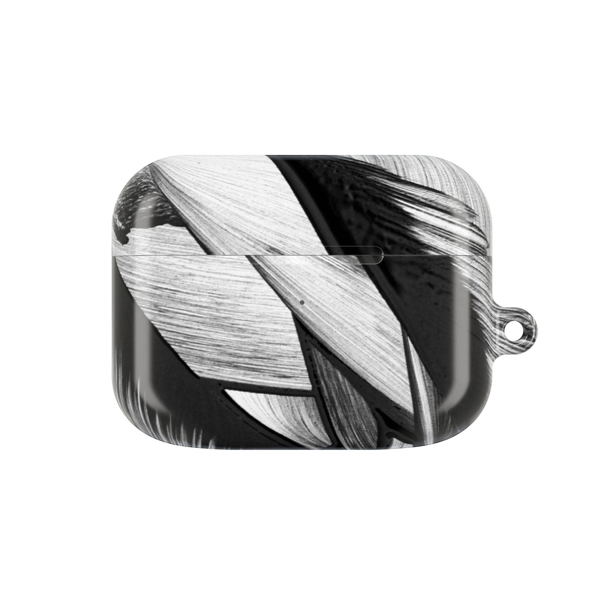 AirPod Case — Monochrome Tropical Leaf Protective Cover
