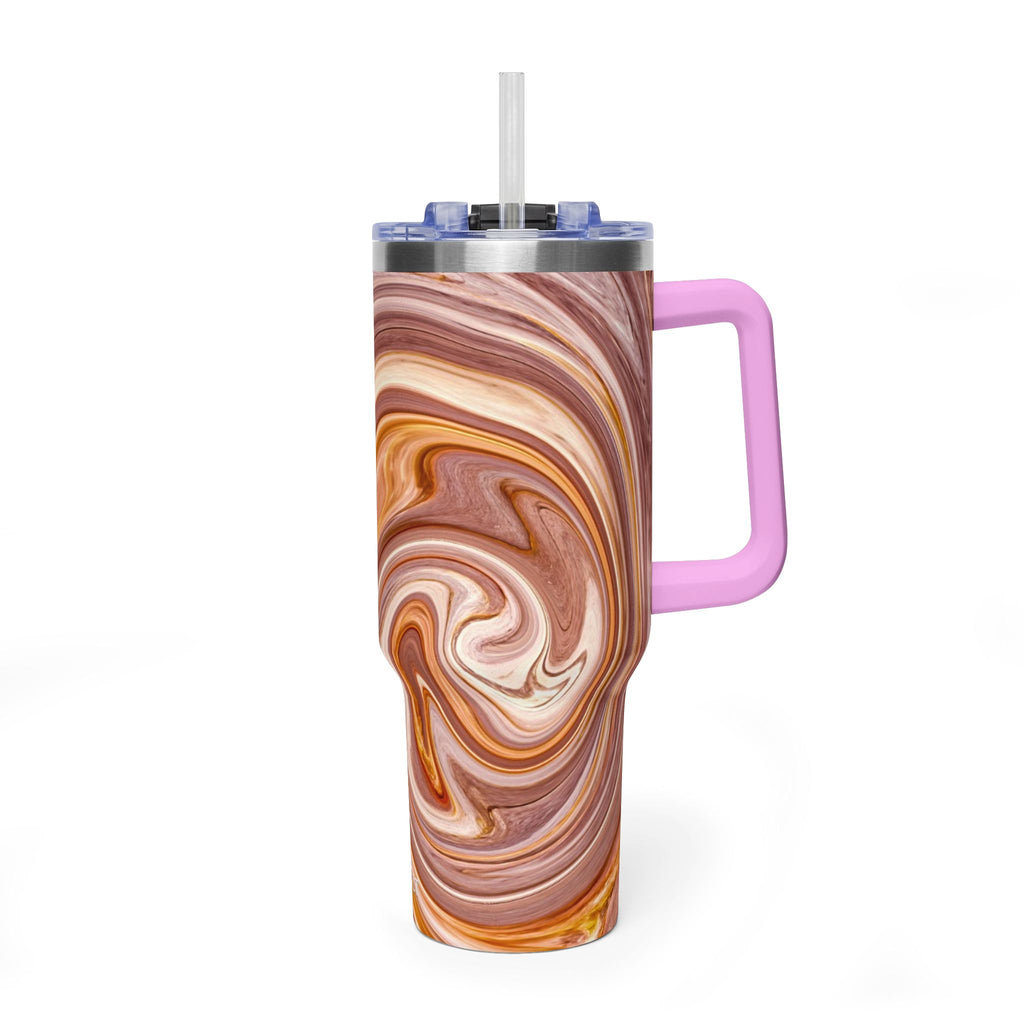 40oz Marble Swirl Thermal Tumbler - Insulated Travel Mug