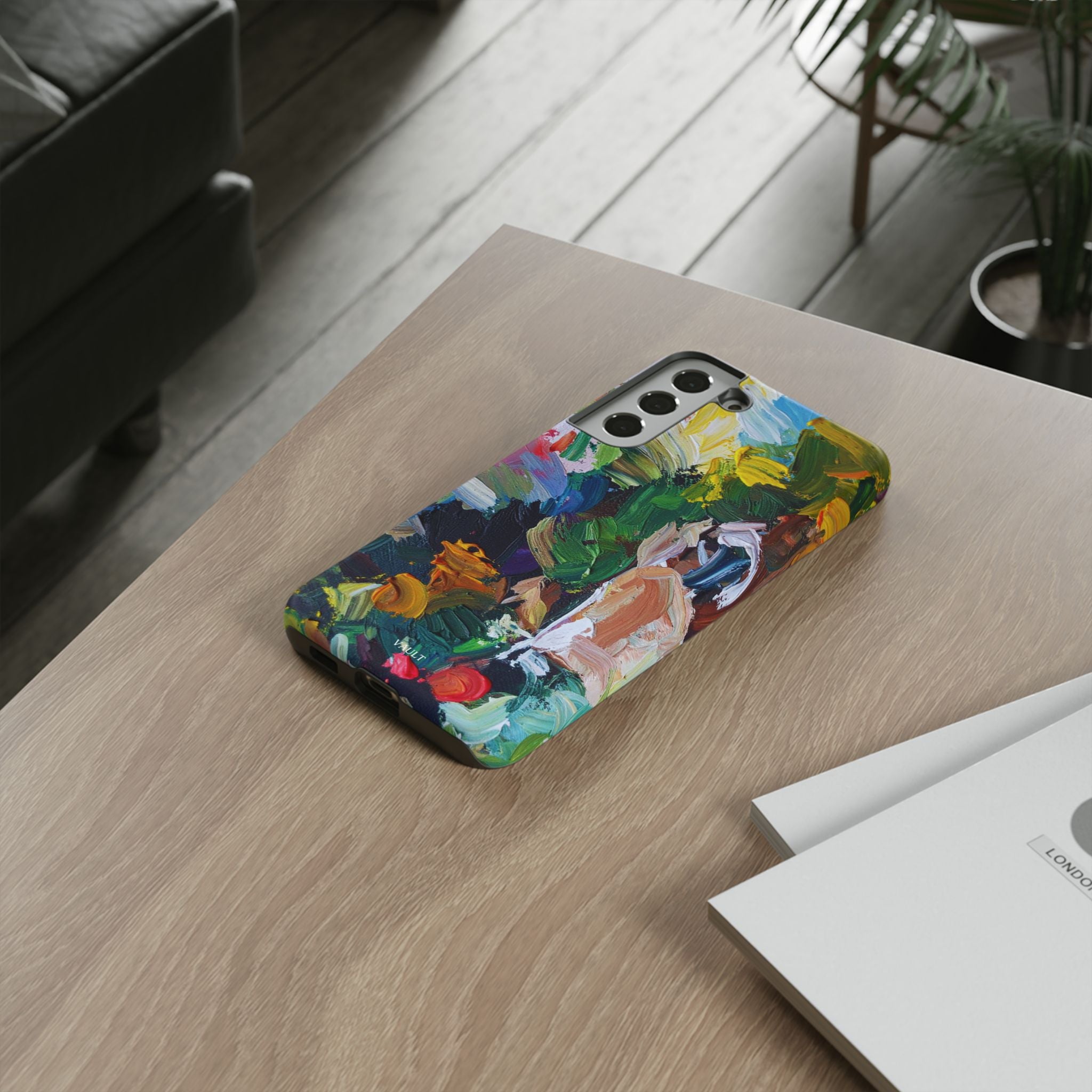 Abstract Paint Brushstroke Phone Case — Colorful Artistic Tough Case