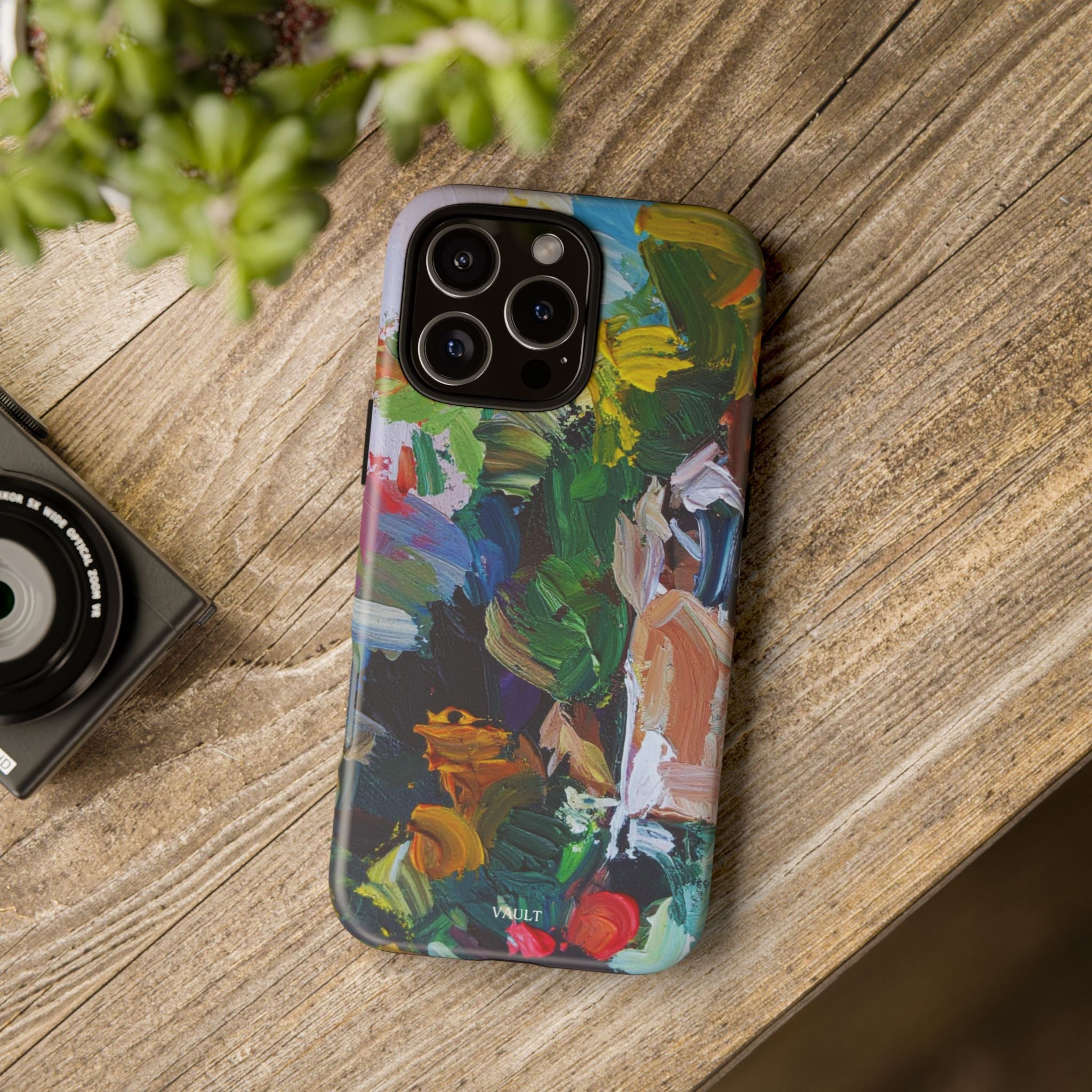 Abstract Paint Brushstroke Phone Case — Colorful Artistic Tough Case