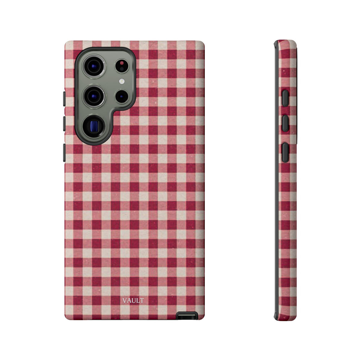 Gingham Phone Case — Red Plaid Tough Case