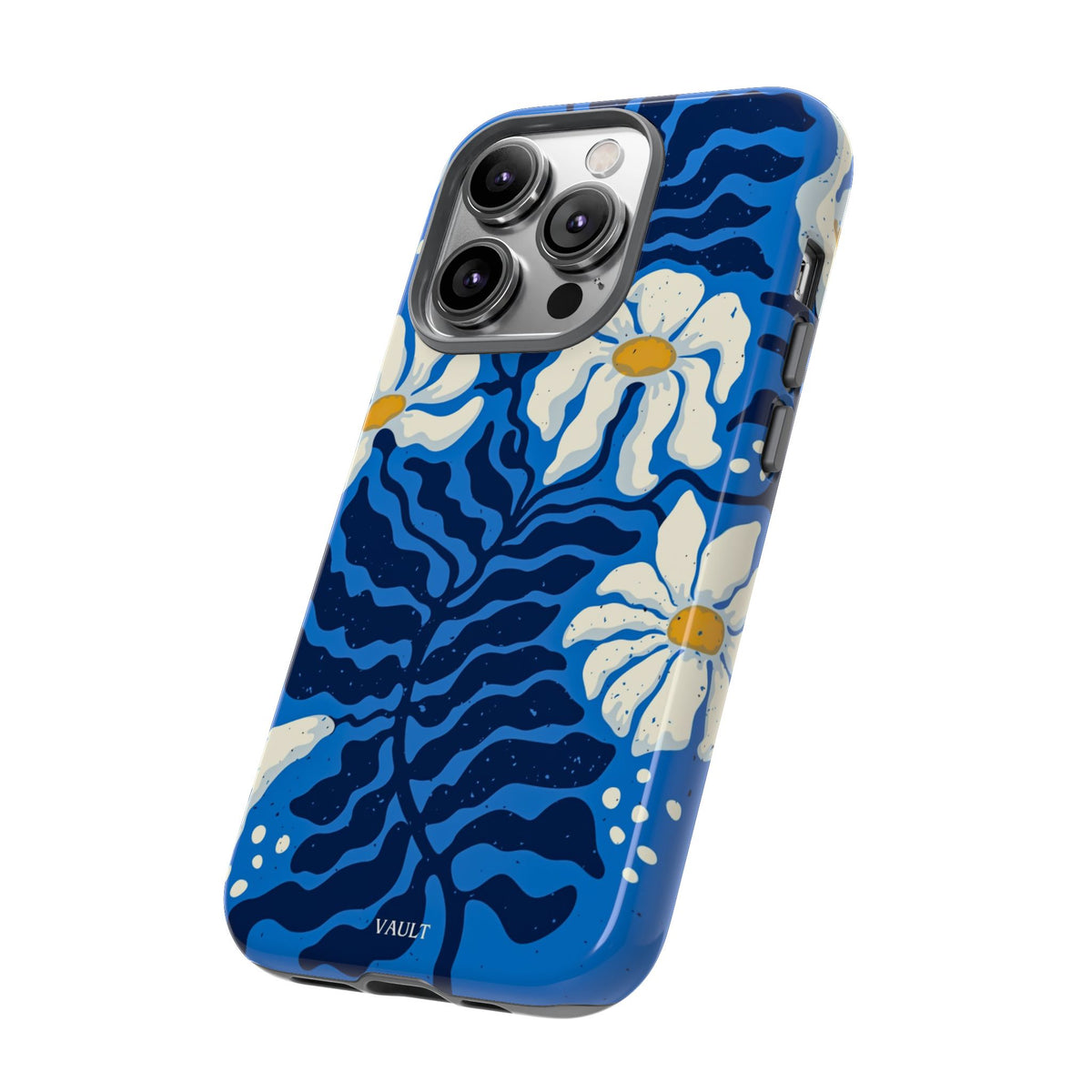 Blue Daisy Tough Phone Case — Floral Protective Phone Cover