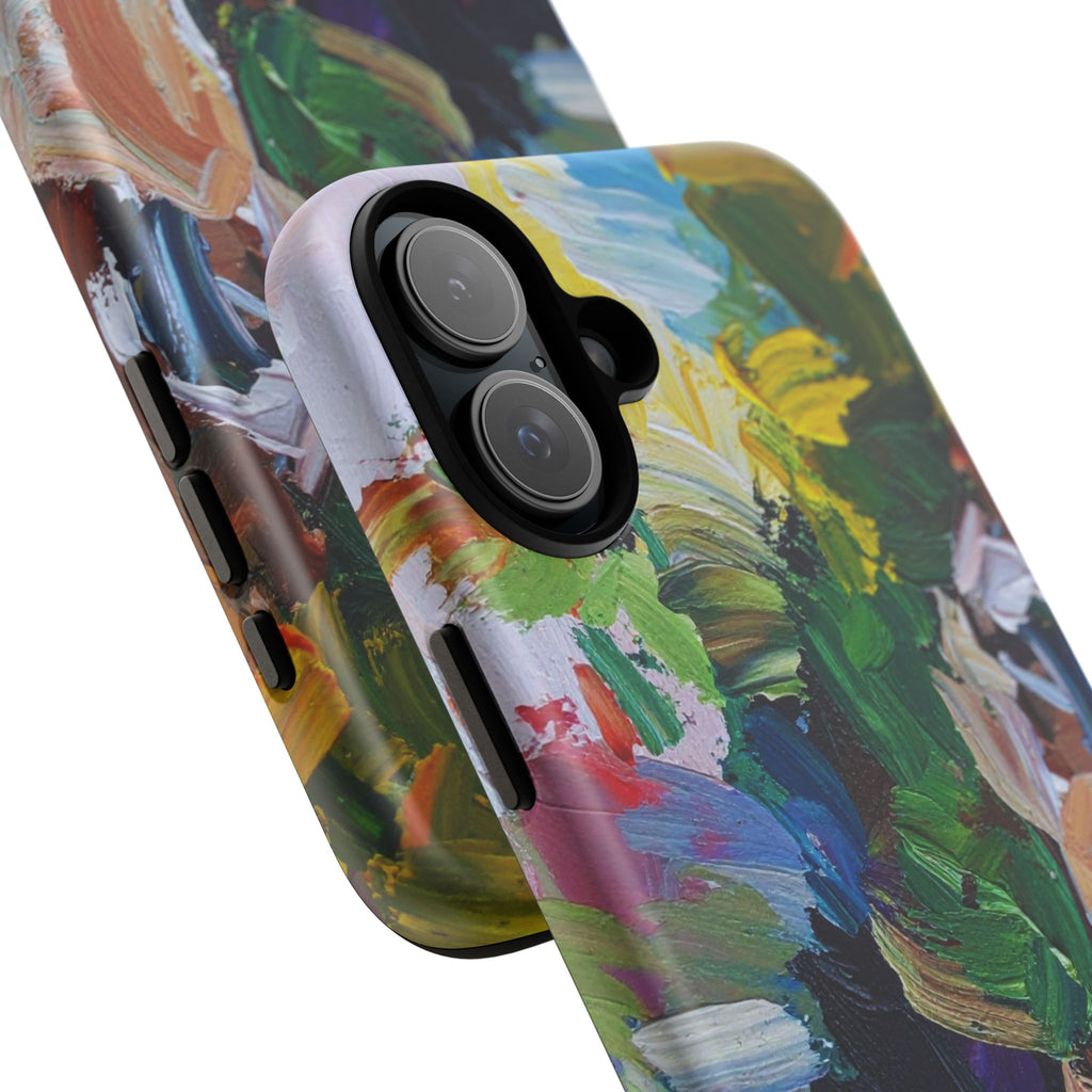 Abstract Paint Brushstroke Phone Case — Colorful Artistic Tough Case