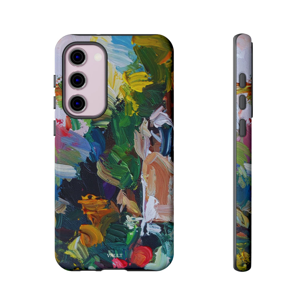 Abstract Paint Brushstroke Phone Case — Colorful Artistic Tough Case