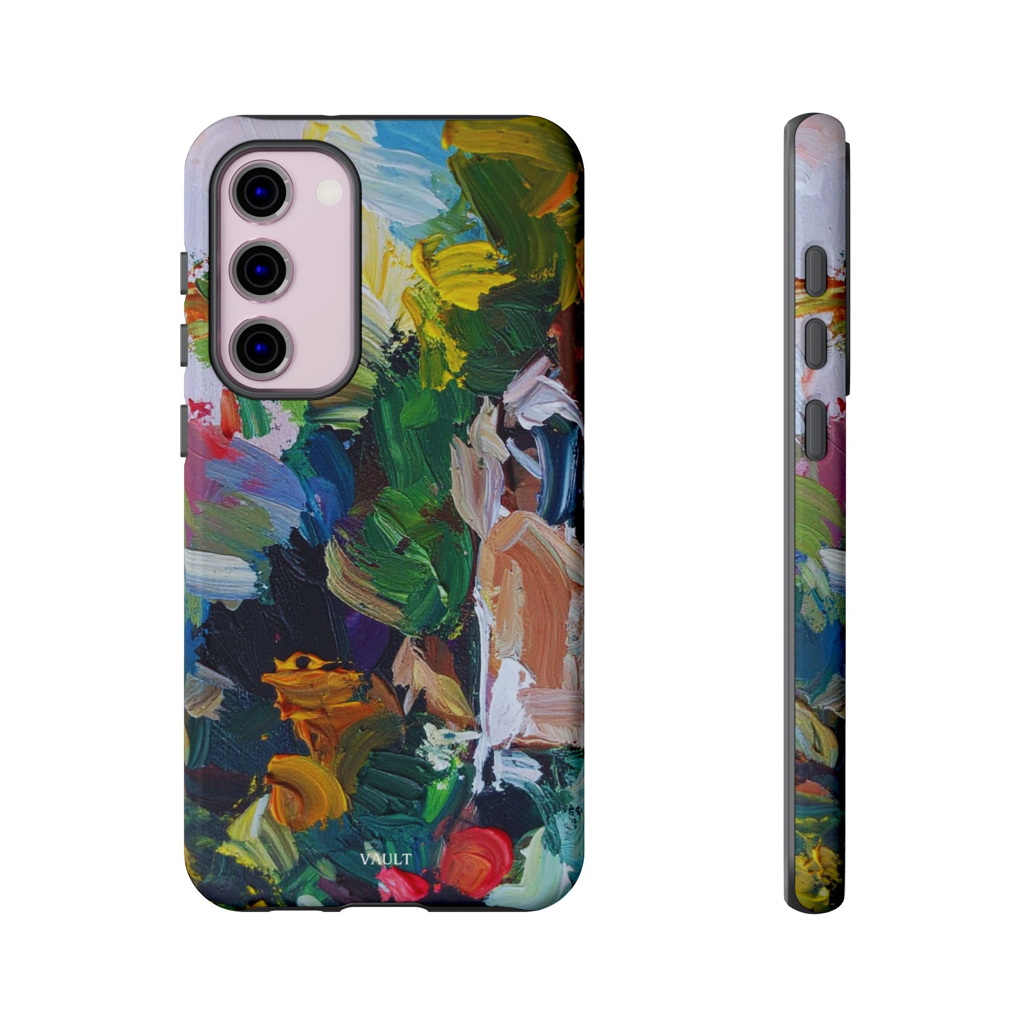 Abstract Paint Brushstroke Phone Case — Colorful Artistic Tough Case