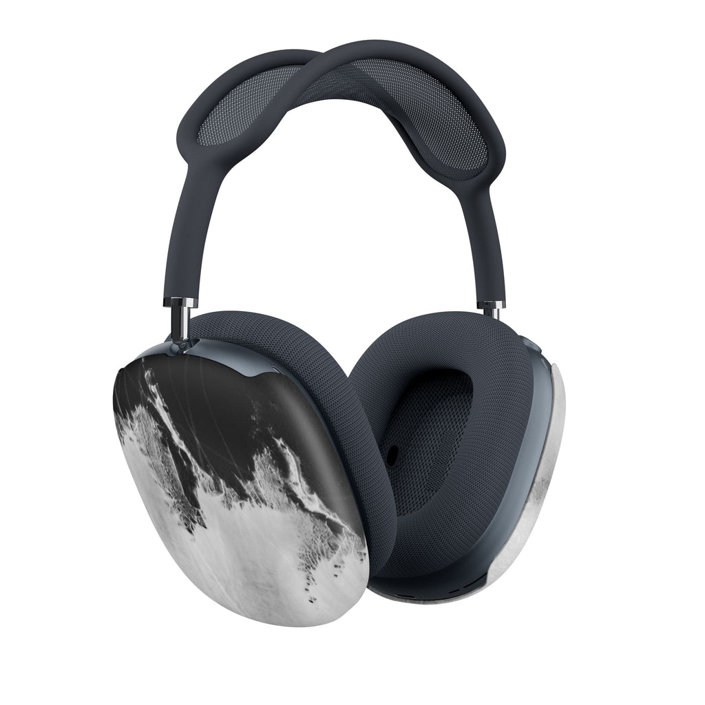 Marble Wash AirPod Max Cases — Black & White Abstract Earpad Covers