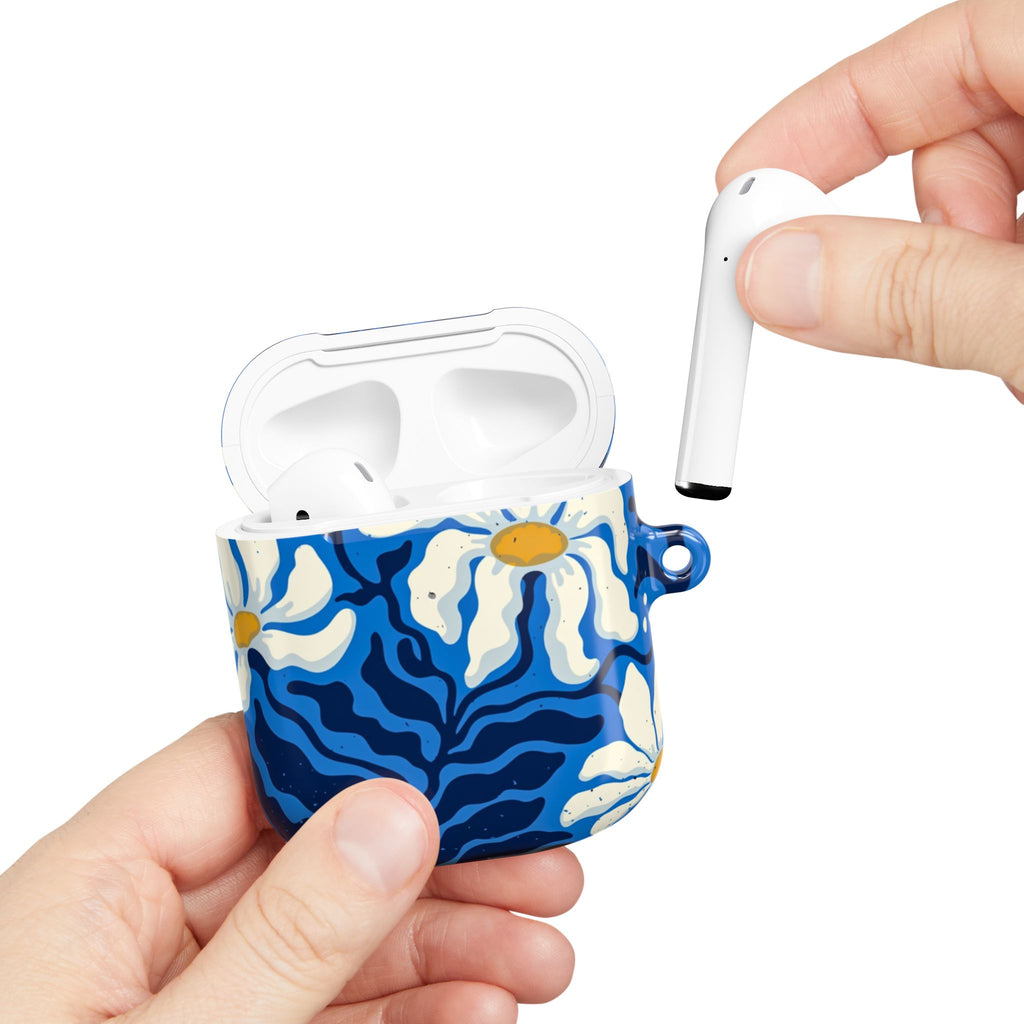 Blue Floral Daisy AirPod Case