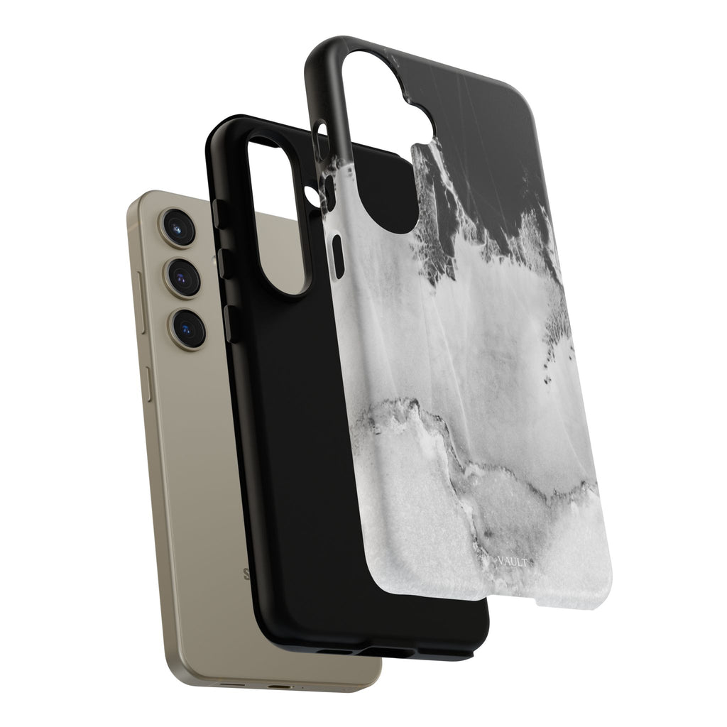 Marble Ink Tough Case — Black & White Abstract Phone Cover