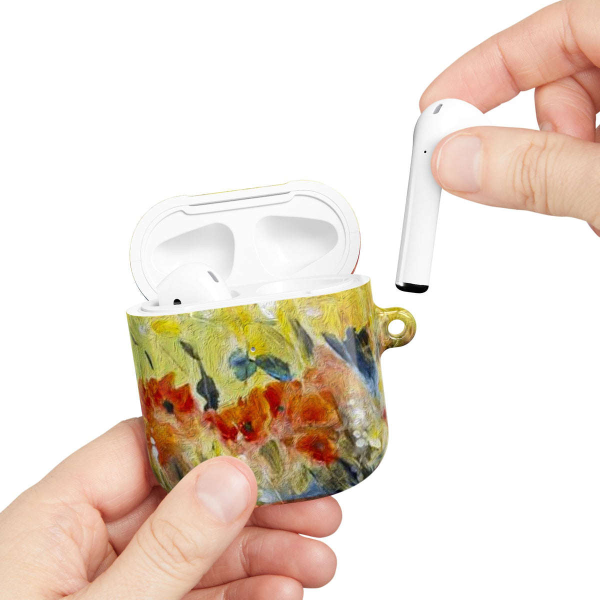 Floral Watercolor AirPod Case — Abstract Garden Protective Cover
