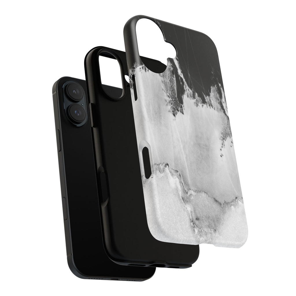 Marble Ink Tough Case — Black & White Abstract Phone Cover