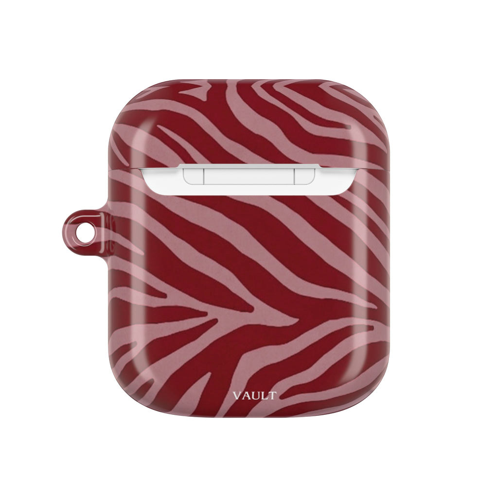 Red Zebra Print AirPod Case – Stylish Protective Charging Case Cover