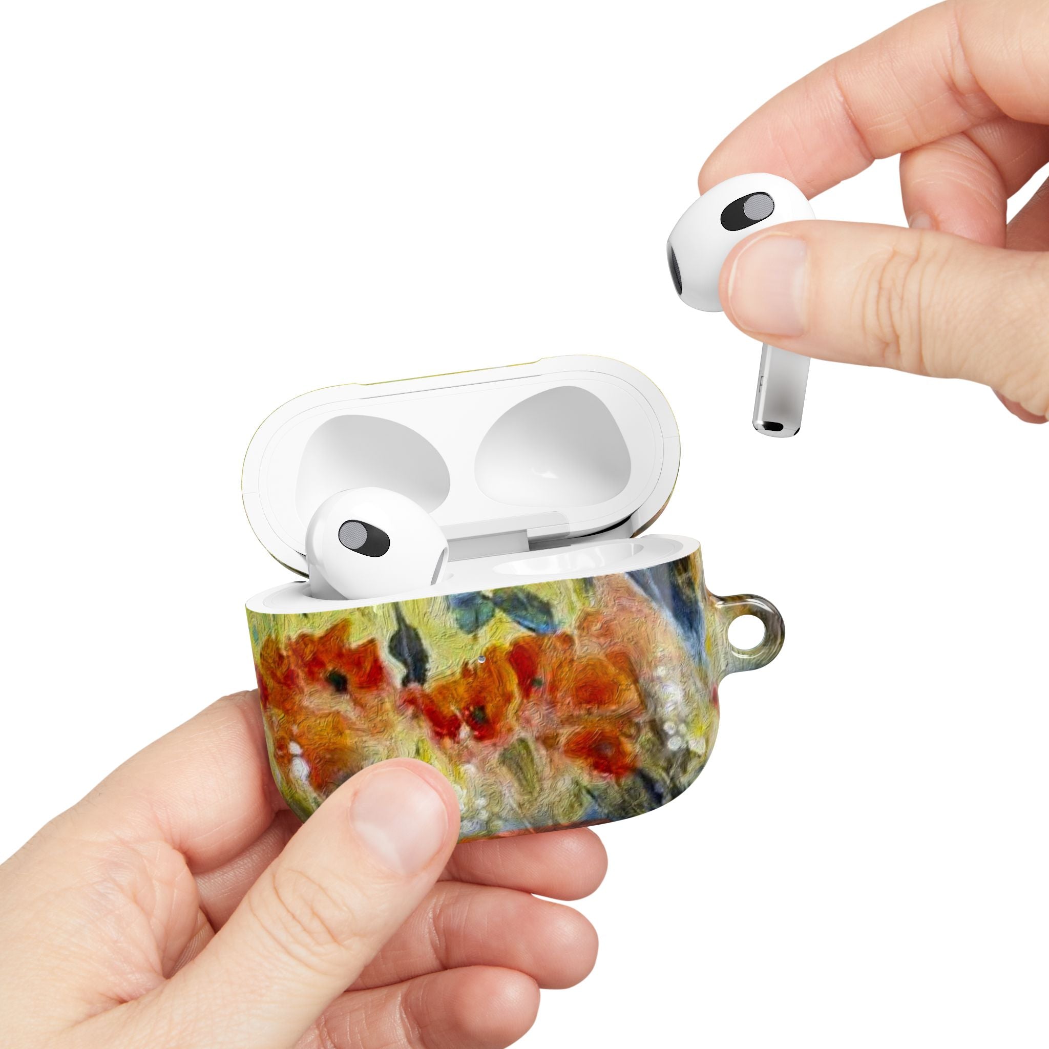 Floral Watercolor AirPod Case — Abstract Garden Protective Cover