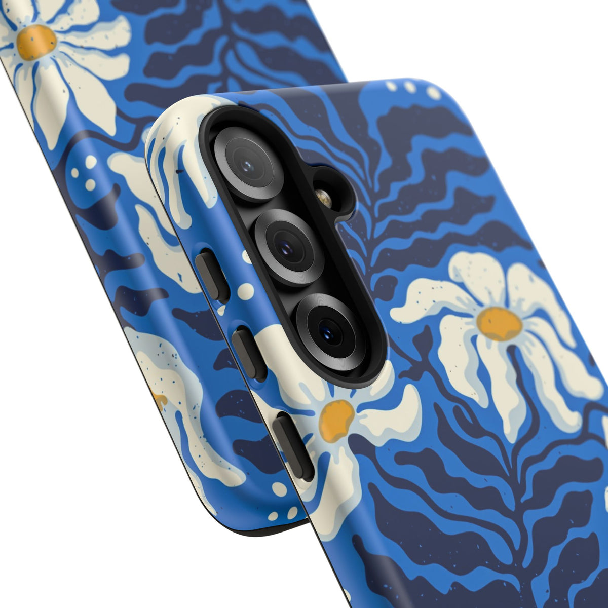 Blue Daisy Tough Phone Case — Floral Protective Phone Cover