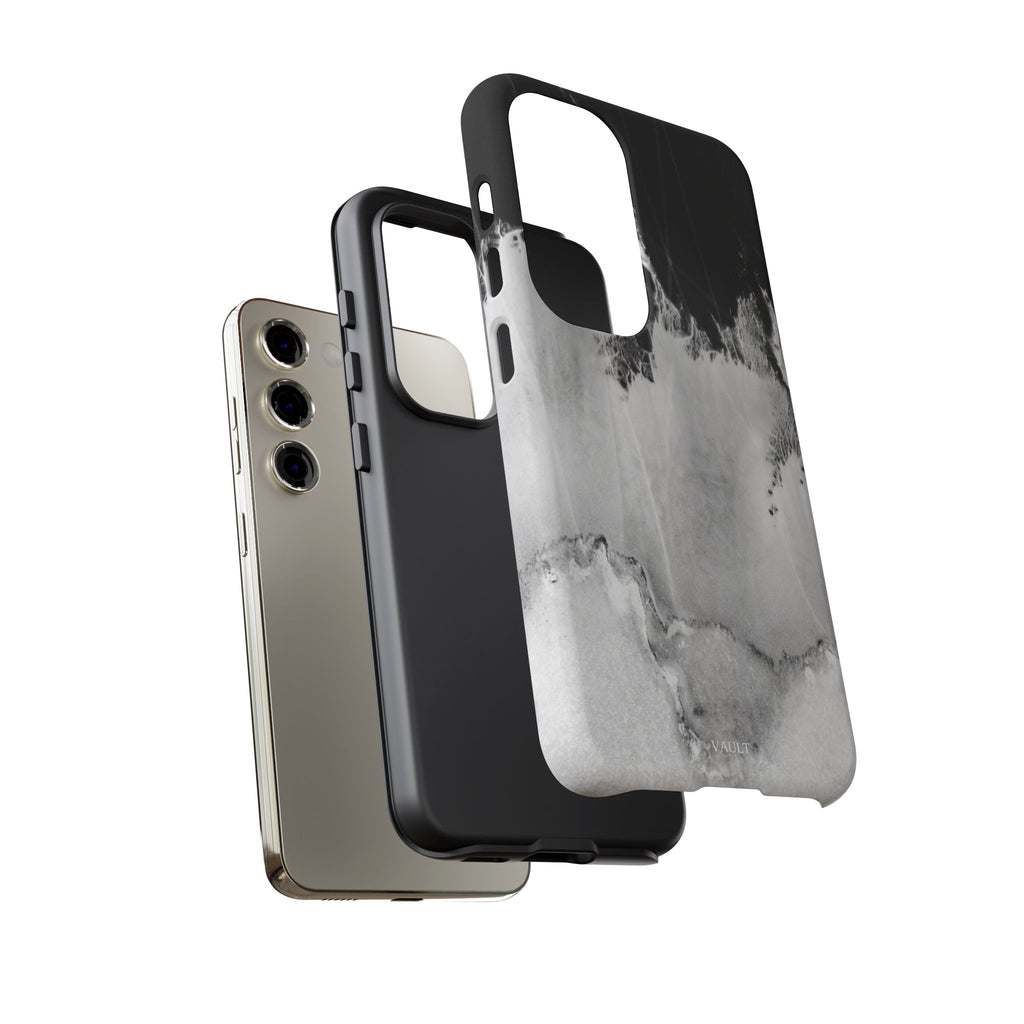 Marble Ink Tough Case — Black & White Abstract Phone Cover