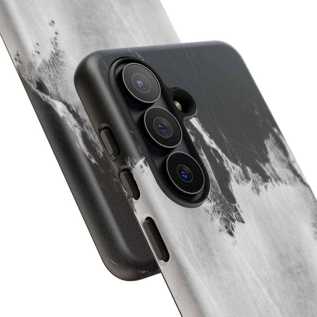 Marble Ink Tough Case — Black & White Abstract Phone Cover