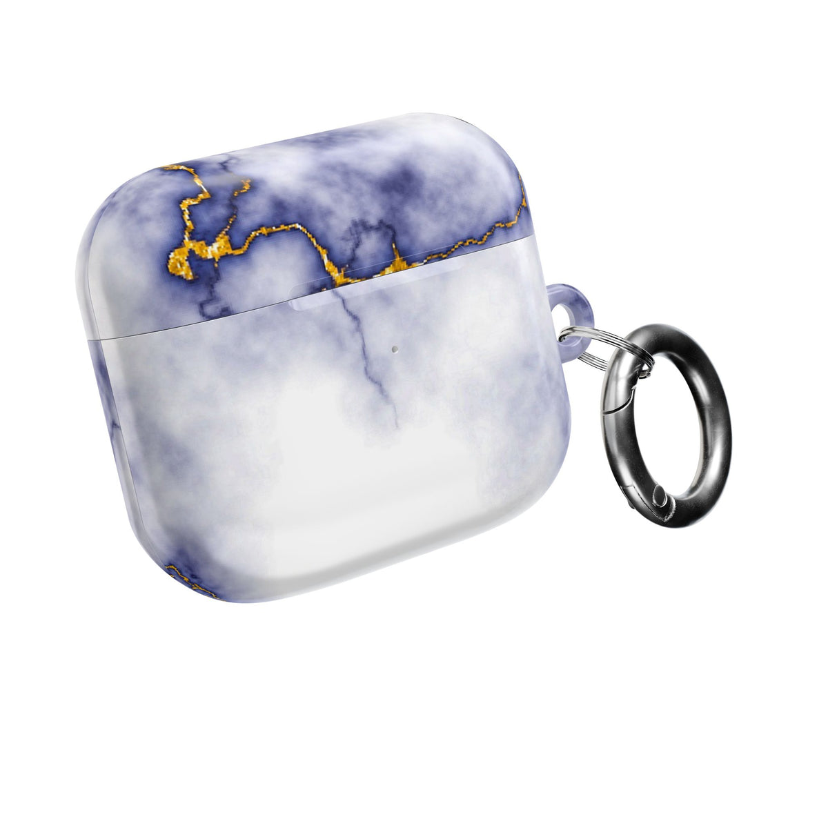Marble Purple AirPod Case with Gold Veining — Elegant Protective Cover