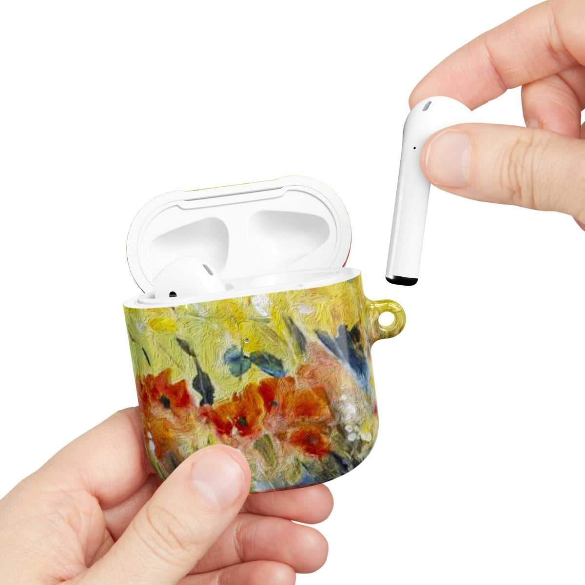Floral Watercolor AirPod Case — Abstract Garden Protective Cover