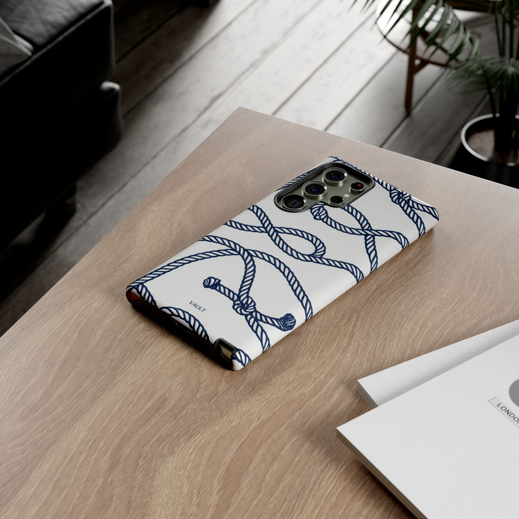 Nautical Rope Tough Case — Protective Phone Cover with Navy Knot Design