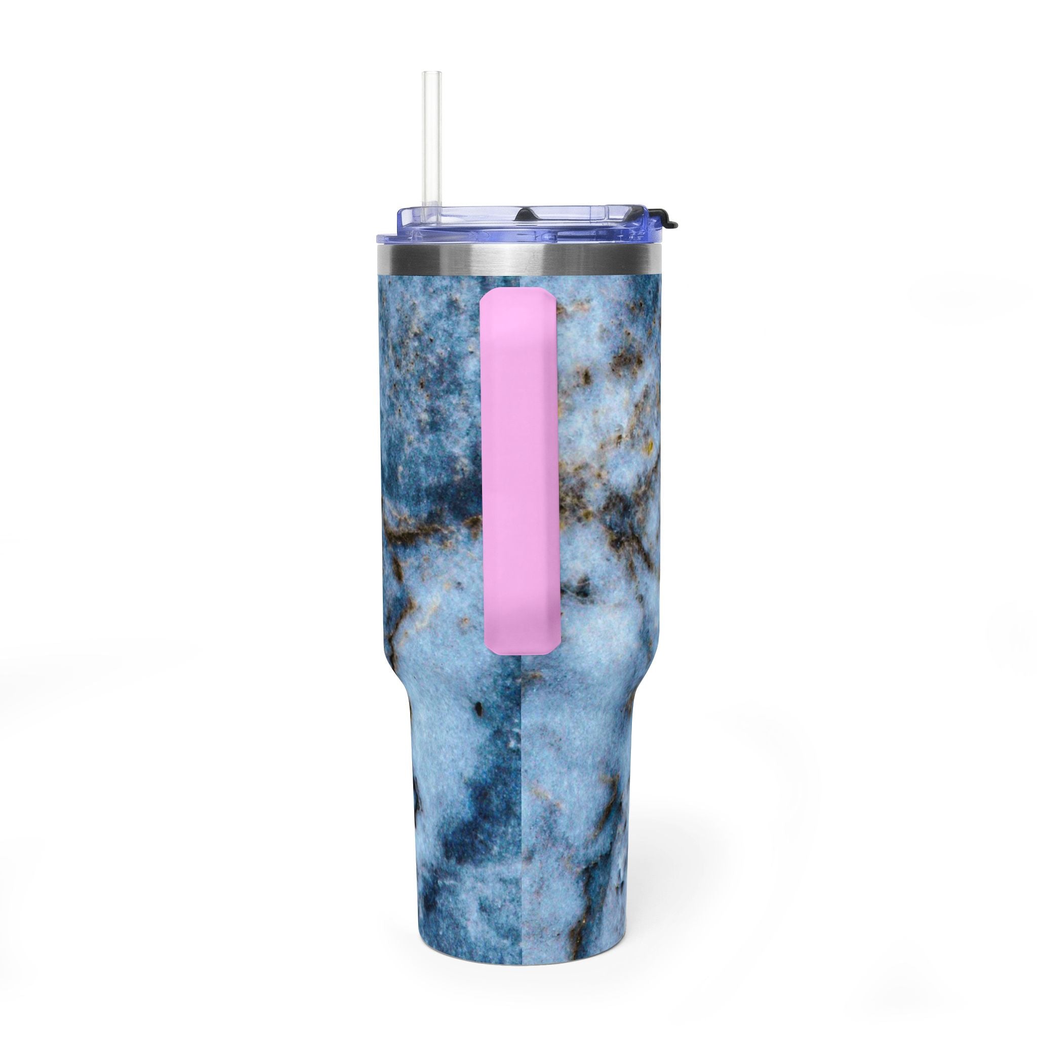 40oz Blue Marble Vacuum Tumbler