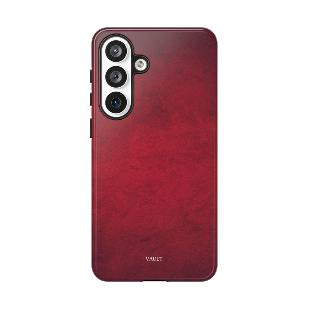 Red Leather Texture Phone Case Impact-Resistant Case