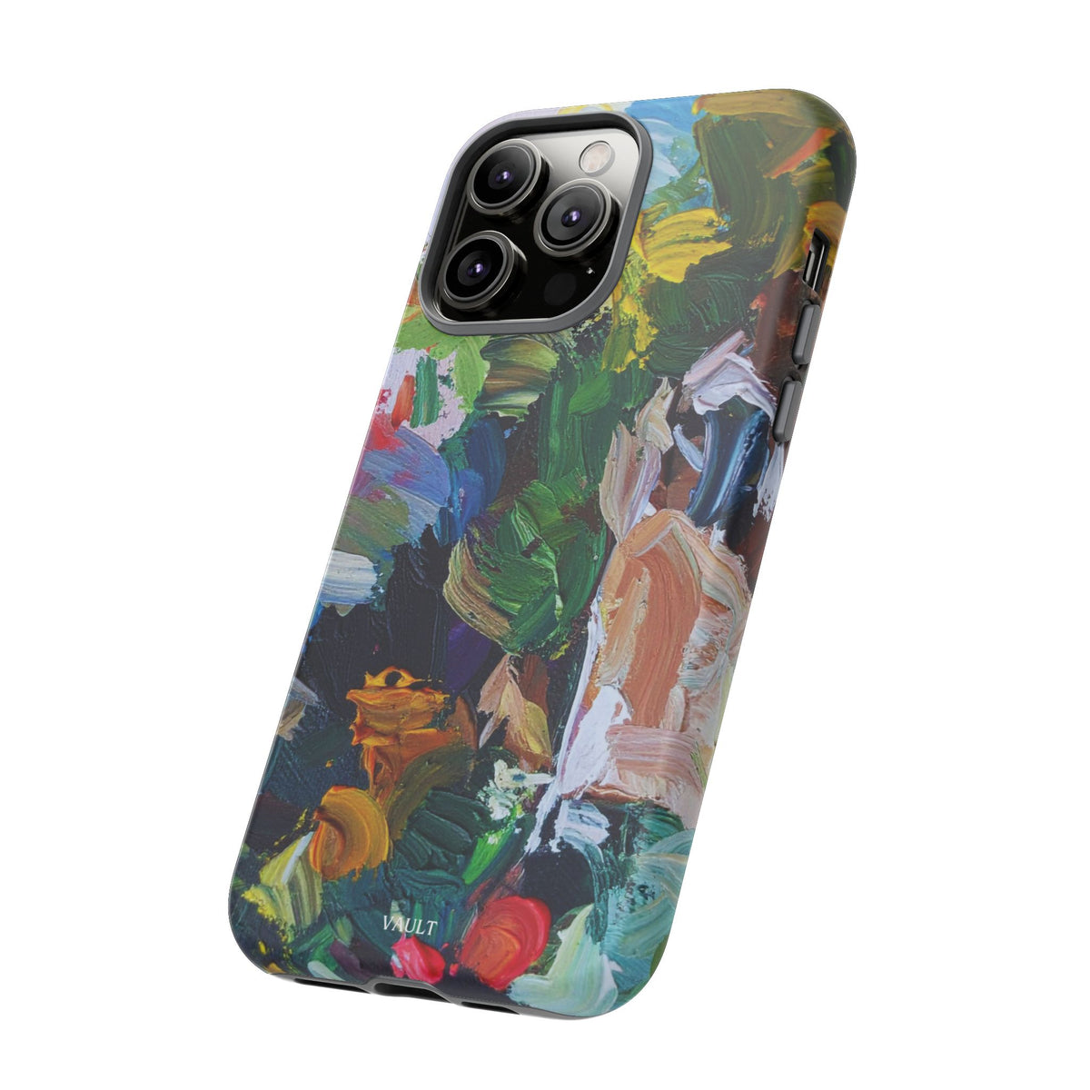 Abstract Paint Brushstroke Phone Case — Colorful Artistic Tough Case