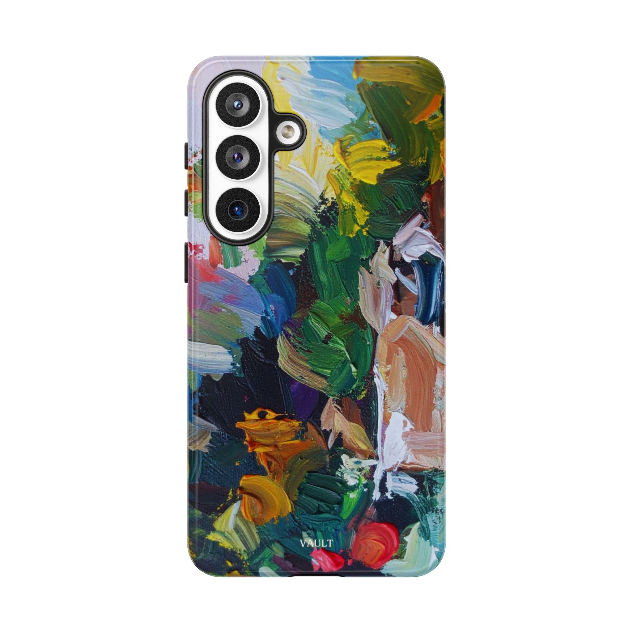 Abstract Paint Brushstroke Phone Case — Colorful Artistic Tough Case