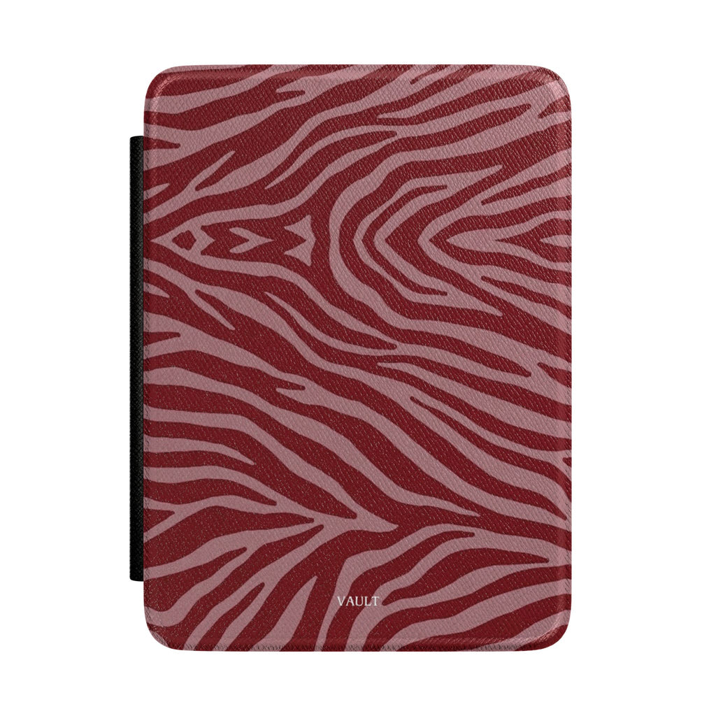 Zebra Stripe Kindle Case – Red Animal Print E-Reader Cover