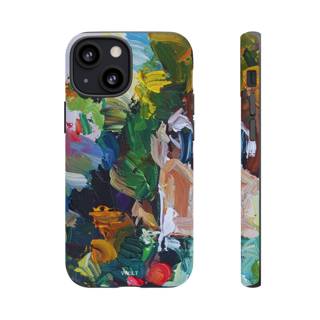 Abstract Paint Brushstroke Phone Case — Colorful Artistic Tough Case