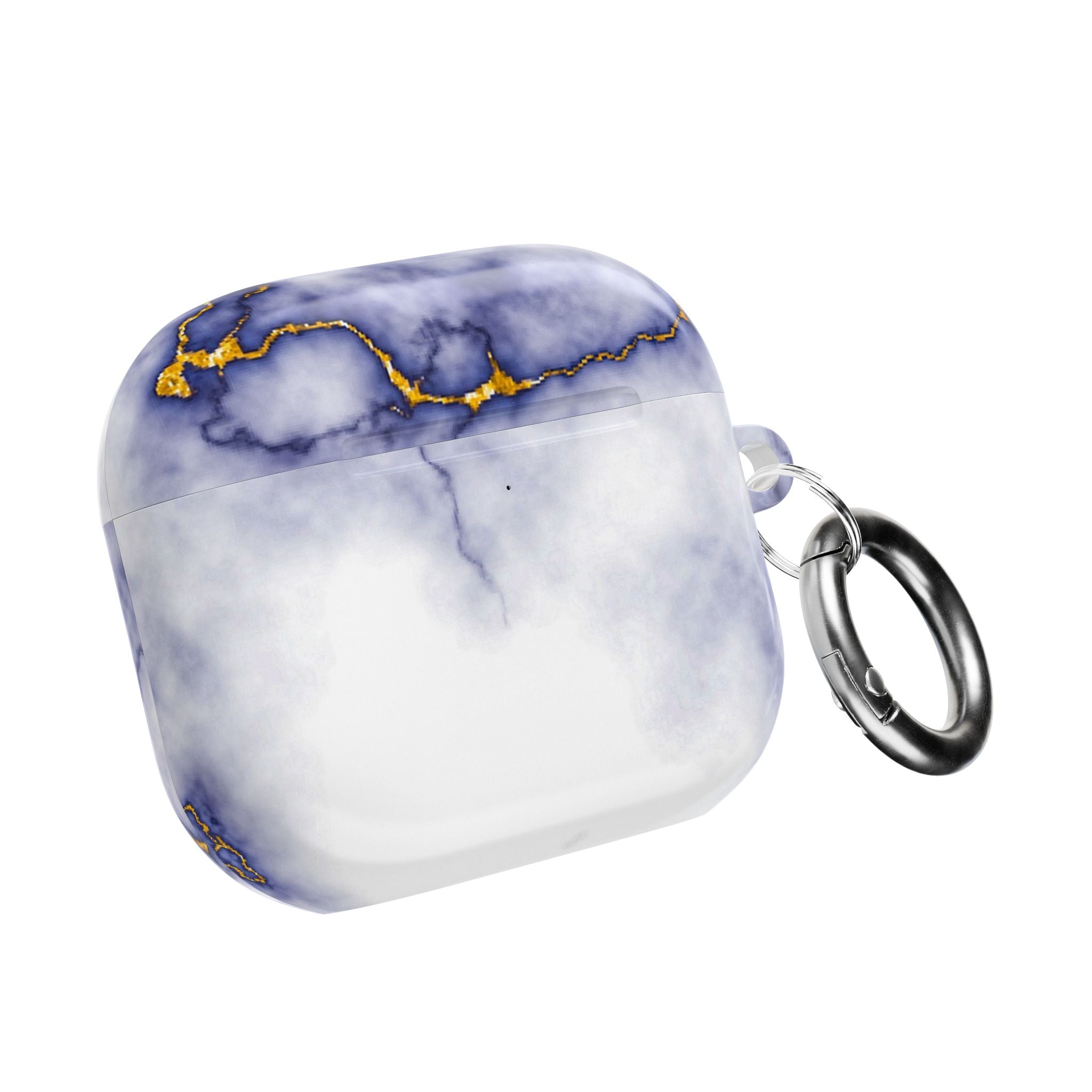 Marble Purple AirPod Case with Gold Veining — Elegant Protective Cover